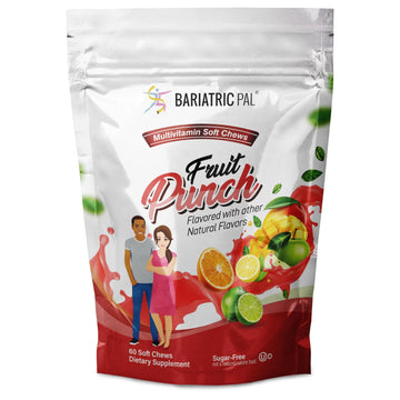 BariatricPal Iron-Free Multivitamin Soft Chew - Fruit Punch (60 Count) BariatricPal uk supplements