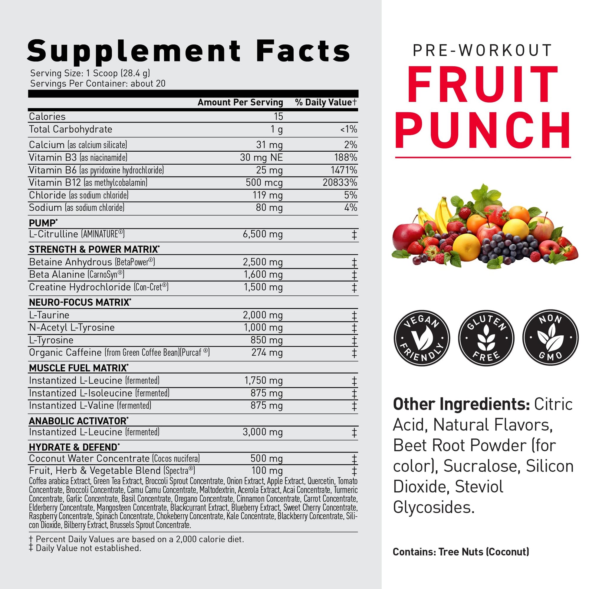 Kaged Stimulant Free Pre Workout Powder | Fruit Punch | Pre-Kaged | Formulated with Creatine, Beta Alanine | No Jitters | 20 Servings Kaged uk supplements