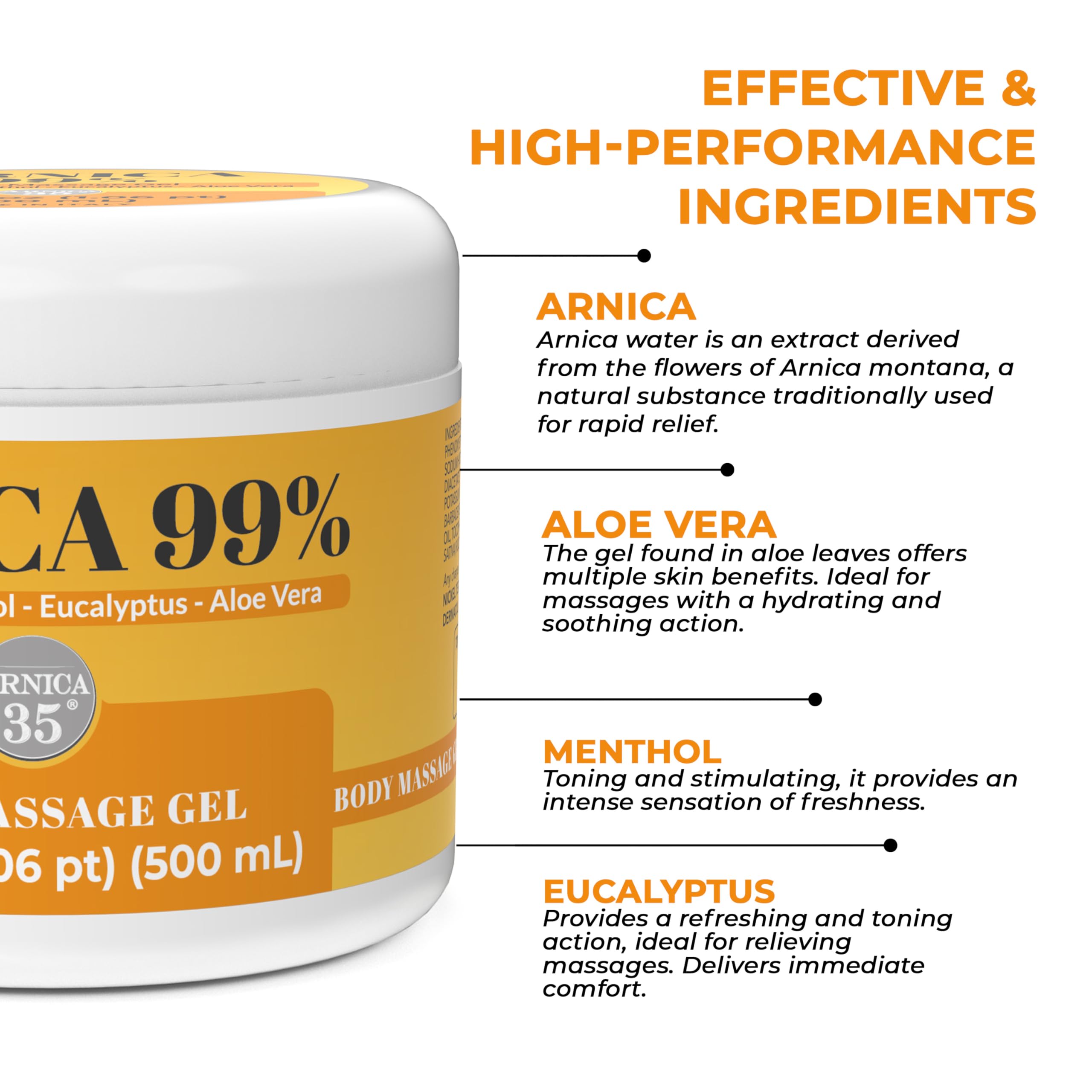 Arnica 35 Arnica Body Massage Gel – Water-Based Cosmetic Massage Gel with Arnica Montana, Fast-Absorbing Lightweight Texture, Non-Greasy Feel, Dermatologically Tested, 16.9 fl oz Arnica uk supplements