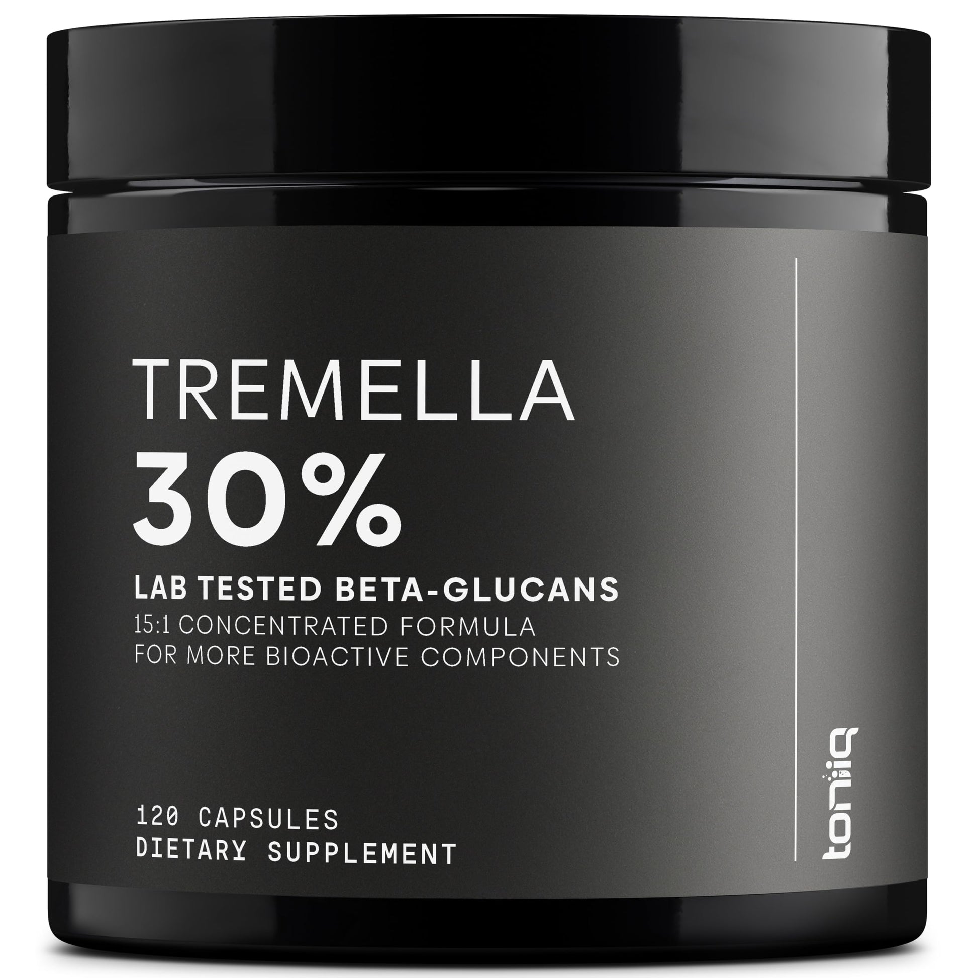 Tremella Mushroom Ultra High Potency 15:1 Extract with 30% Beta Glucans - Pure & Concentrated Formula - Third-Party Lab Tested for Purity & Quality - 120 Capsules Toniiq uk supplements