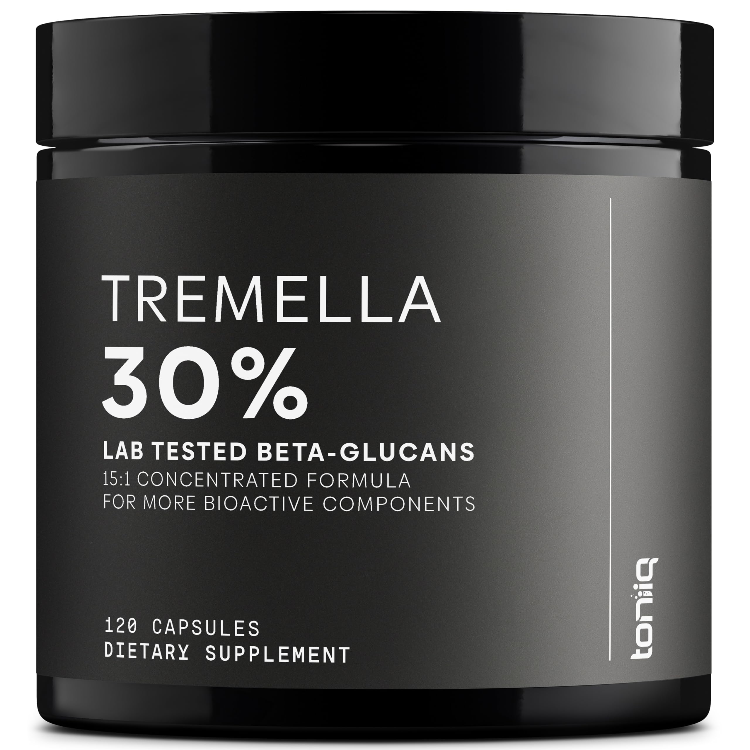 Tremella Mushroom Ultra High Potency 15:1 Extract with 30% Beta Glucans - Pure & Concentrated Formula - Third-Party Lab Tested for Purity & Quality - 120 Capsules Toniiq uk supplements