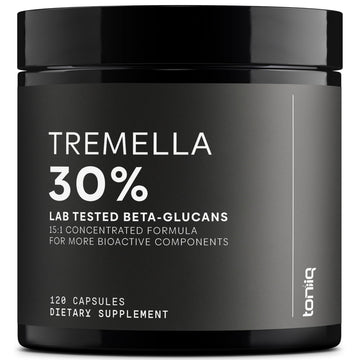 Tremella Mushroom Ultra High Potency 15:1 Extract with 30% Beta Glucans - Pure & Concentrated Formula - Third-Party Lab Tested for Purity & Quality - 120 Capsules Toniiq uk supplements