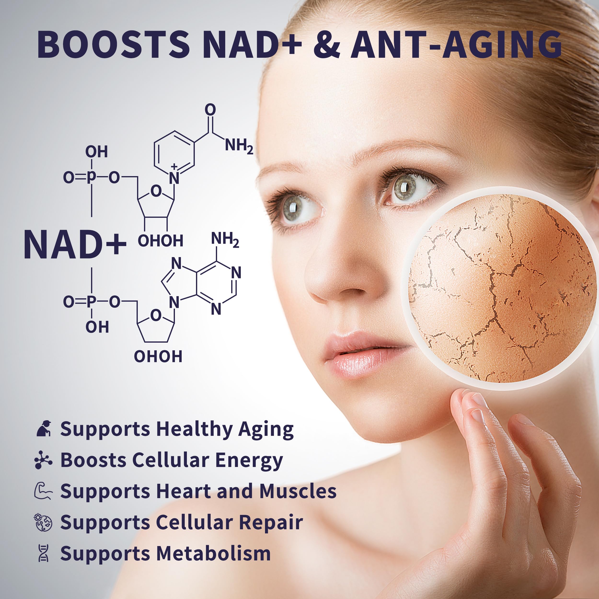 Women's NAD Liquid Supplement, Pure 500mg Liposomal NAD - Cell Regeneration，Energy Support, Vegan,Sugar Free，Additives Free Hudetex uk supplements