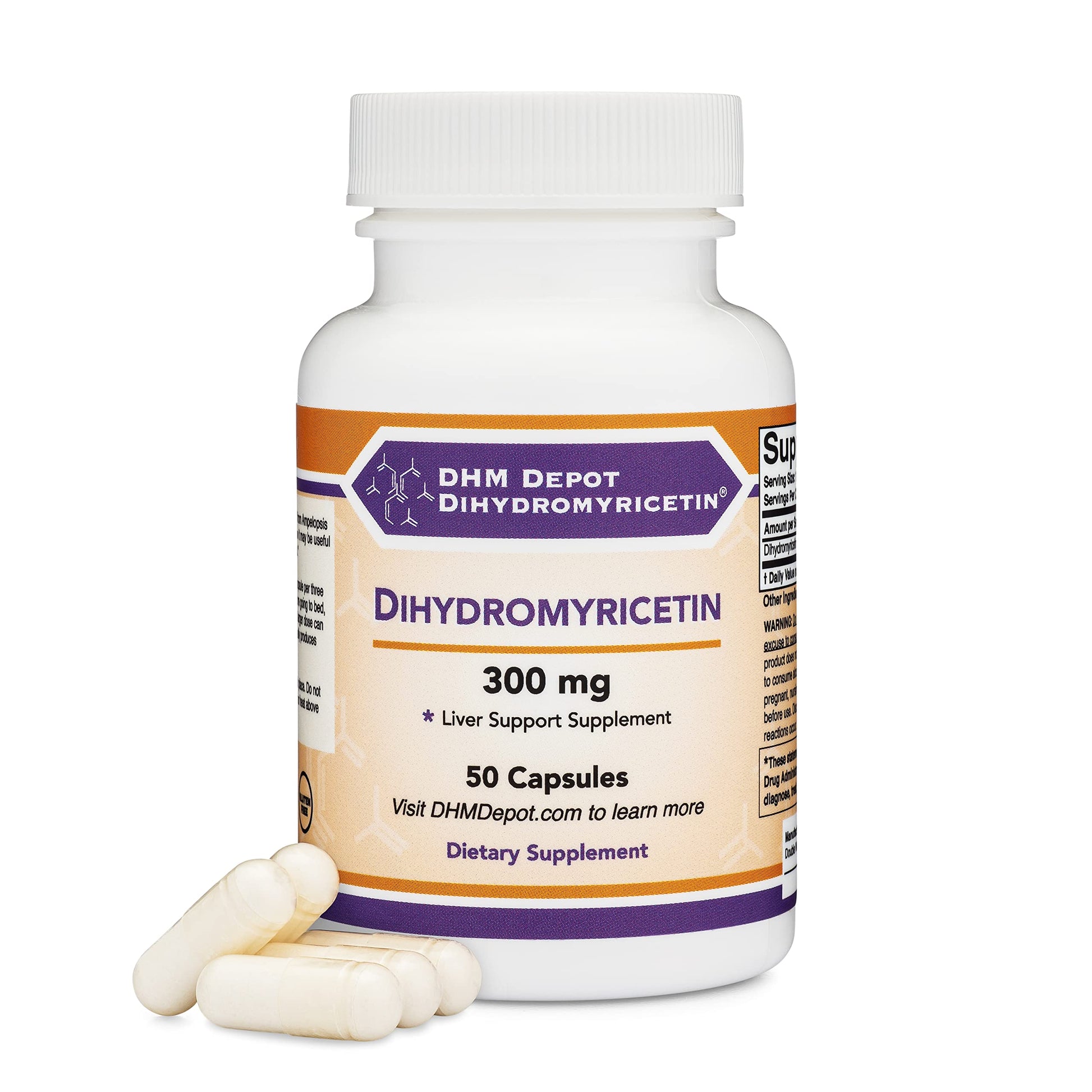 Dihydromyricetin (DHM) 50 Capsules, 300mg, Liver Support Supplement (Third Party Double Wood Supplements uk supplements