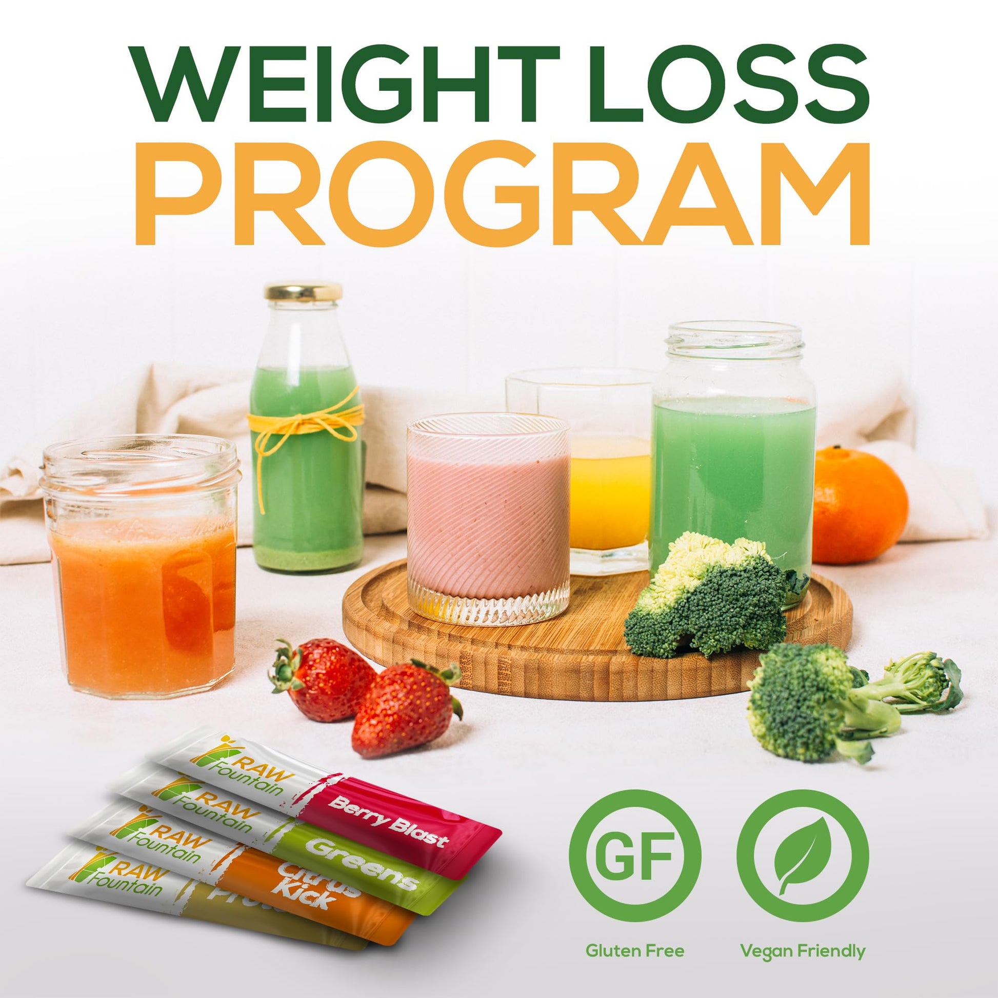 Raw Fountain 3 Day Juice Cleanse Detox, Weight Management Program, 24 Powder Packets Raw Fountain uk supplements