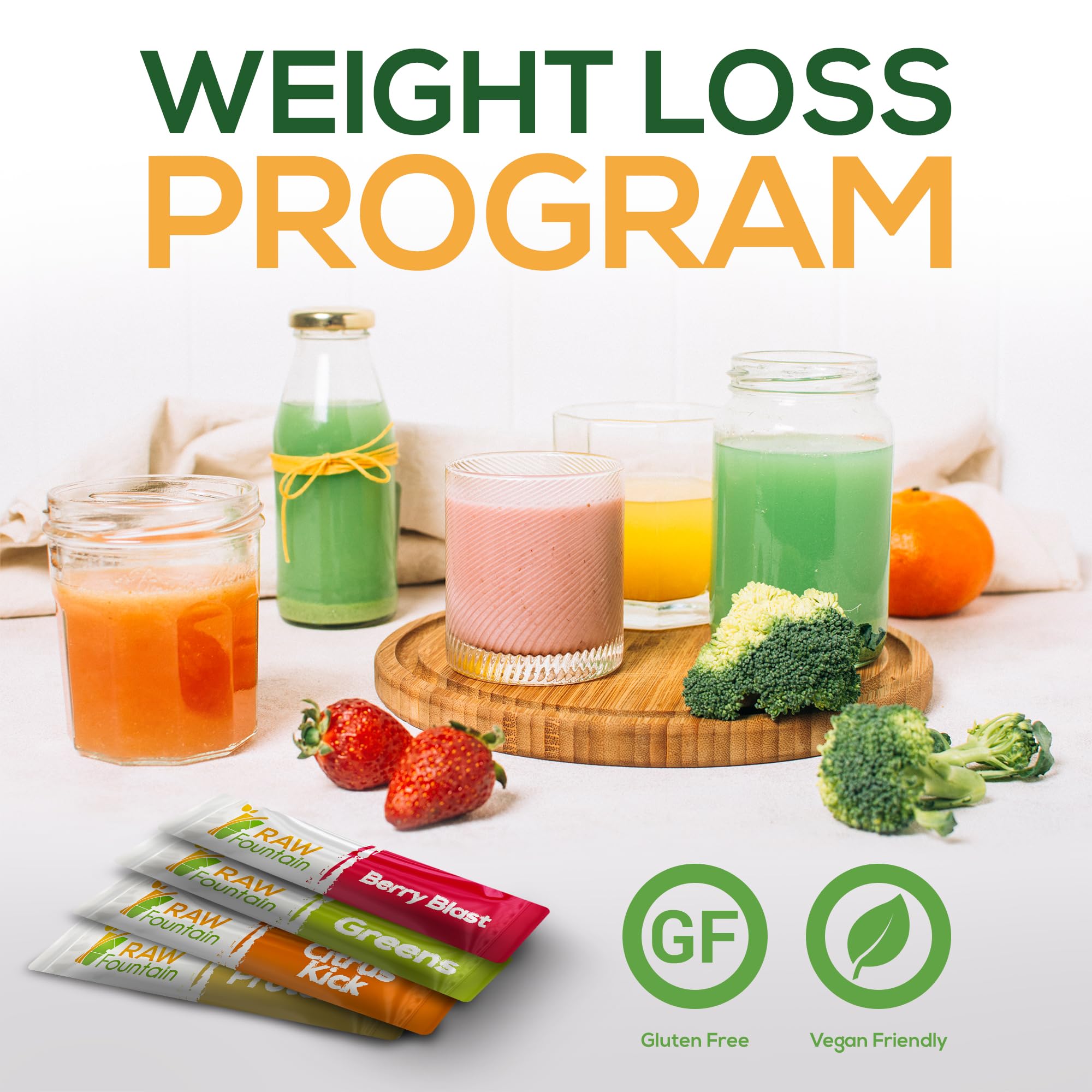 Raw Fountain 3 Day Juice Cleanse Detox, Weight Management Program, 24 Powder Packets Raw Fountain uk supplements