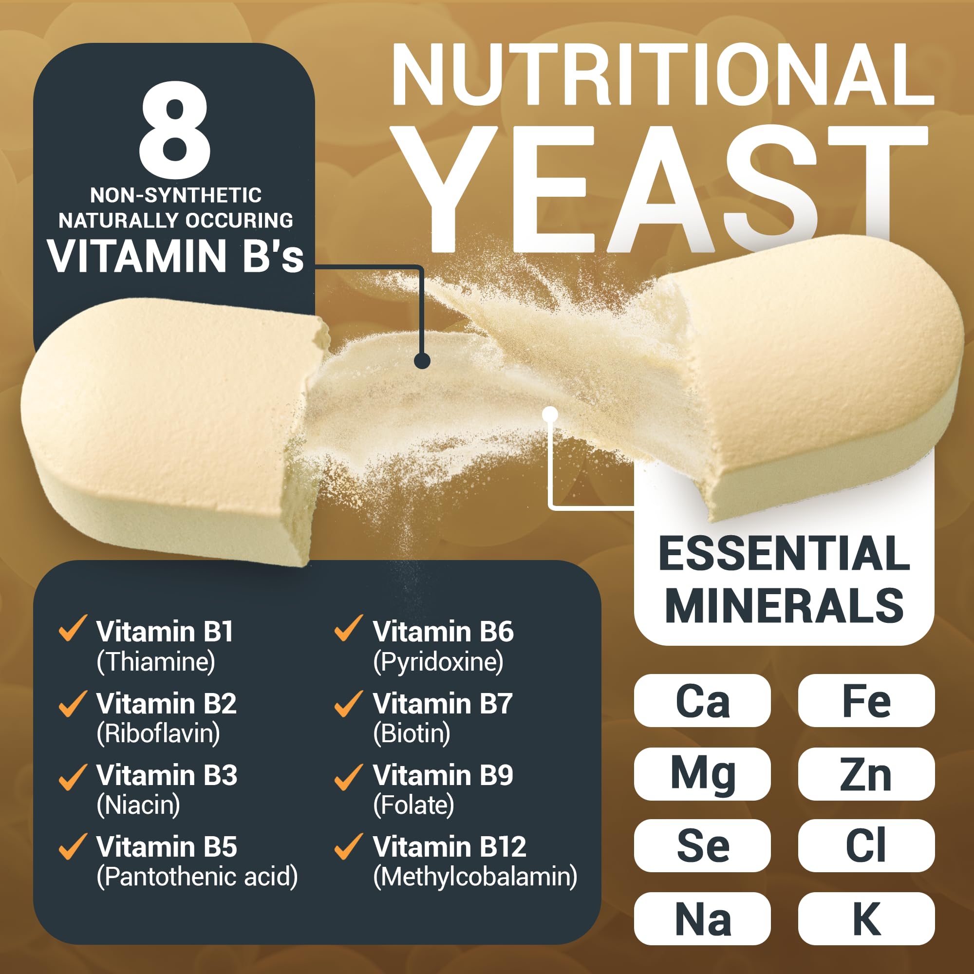 Dr. Berg Nutritional Yeast Tablets – Natural B12 Added - All 8 B Vitamin Complex – Organic Dr. Berg Nutritionals uk supplements