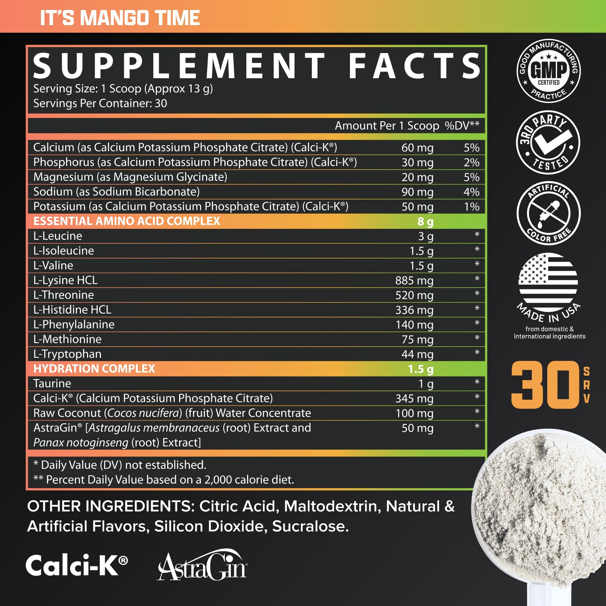 Nutrex Research EAA Hydration | EAAs + BCAA Powder | Muscle Recovery, Strength, Muscle Building, Endurance | 8G Essential Amino Acids + Electrolytes | 30 Servings It's Mango Time Nutrex Research uk supplements