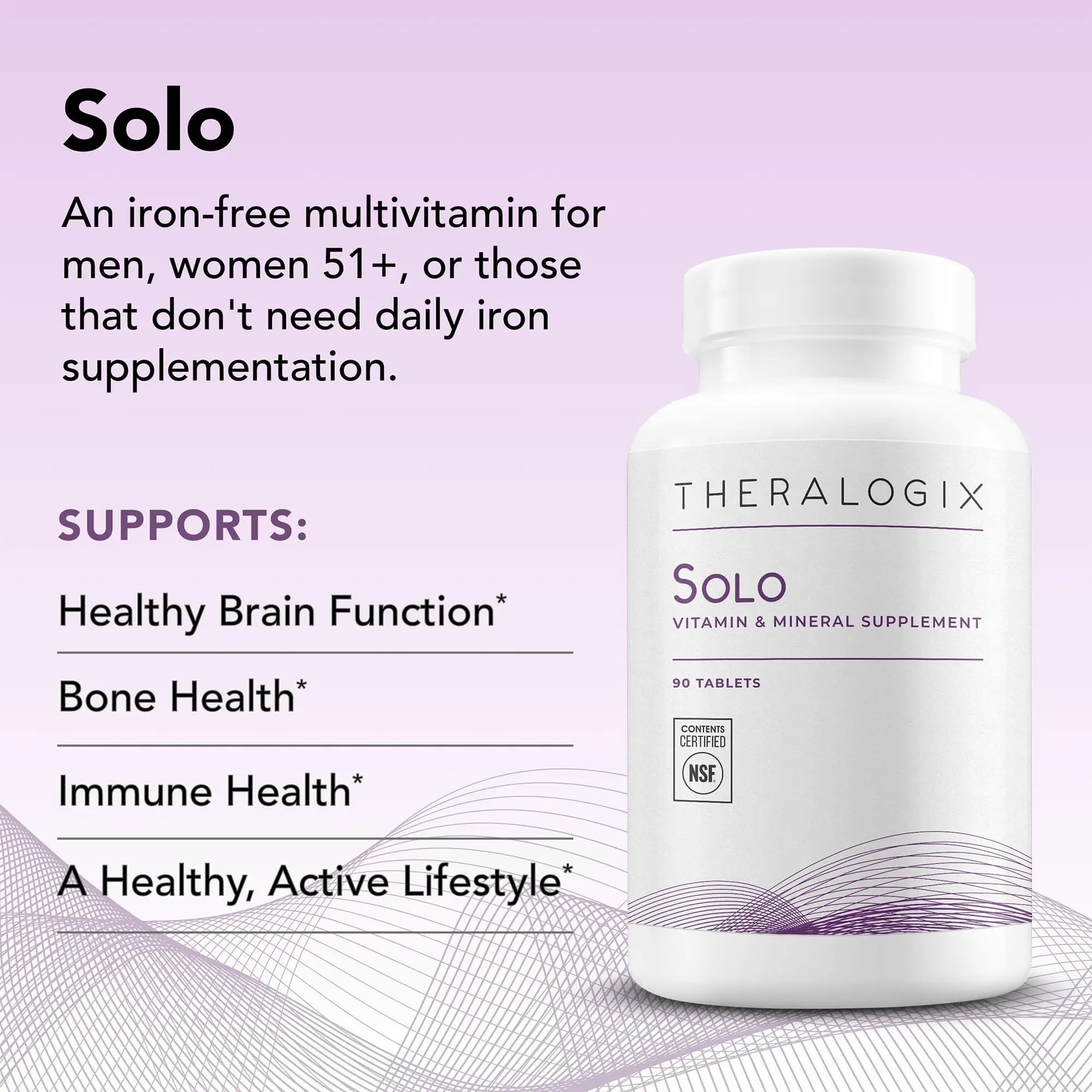 Theralogix Solo Multivitamin & Multimineral Supplement Without Iron - 90-Day Supply - Iron-Free Multivitamin Theralogix uk supplements