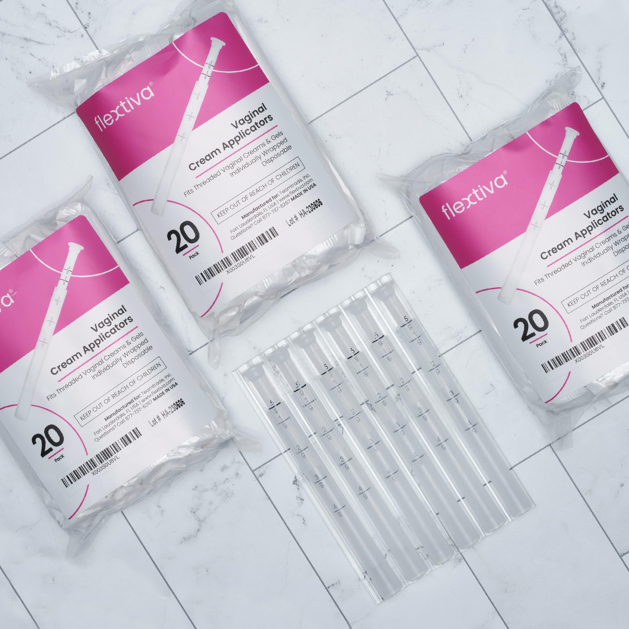 Flextiva Disposable Plastic Vaginal Cream Applicators - Threaded End to Fit OTC Gel or Cream Products Flextiva uk supplements
