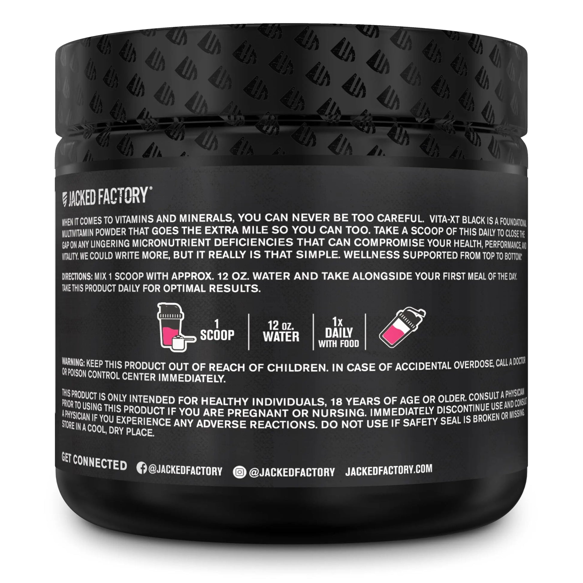 Jacked Factory Vita XT Performance Vitamin Powder - Daily Multivitamin Powder for Men with KSM-66 Ashwagandha, Prebiotic Fiber Jacked Factory uk supplements
