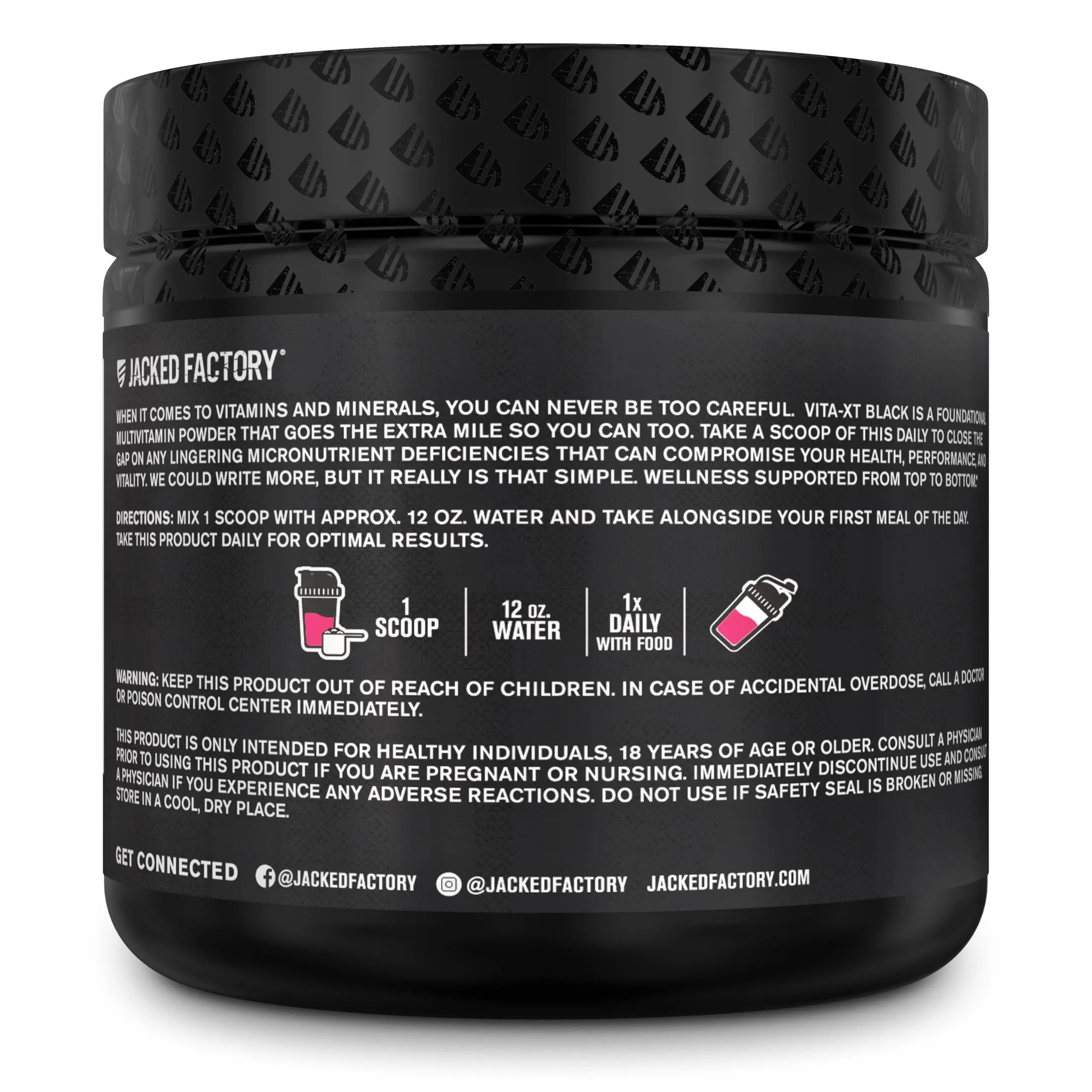 Jacked Factory Vita XT Performance Vitamin Powder - Daily Multivitamin Powder for Men with KSM-66 Ashwagandha, Prebiotic Fiber Jacked Factory uk supplements