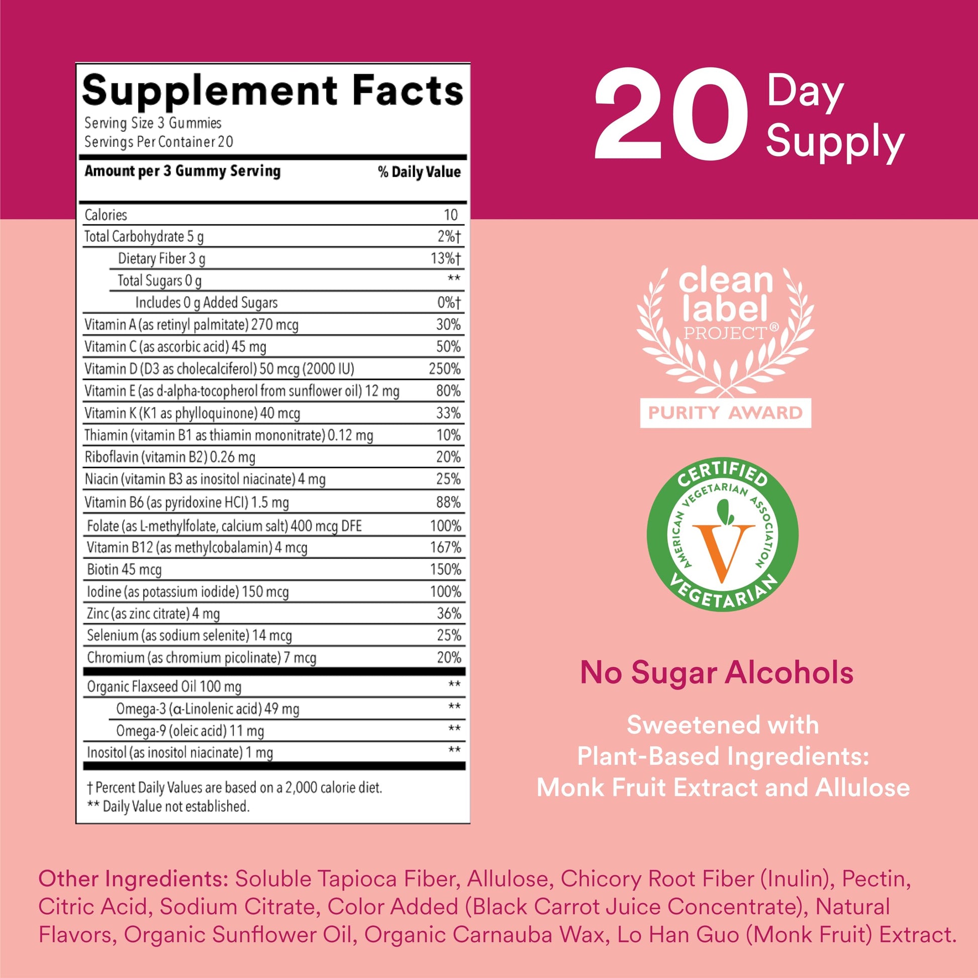 SmartyPants Women's Multivitamin Gummies, Sugar Free: Biotin, Methylfolate, Omega 3 (ALA), Vitamin D3, C, Vitamin B12 SmartyPants uk supplements