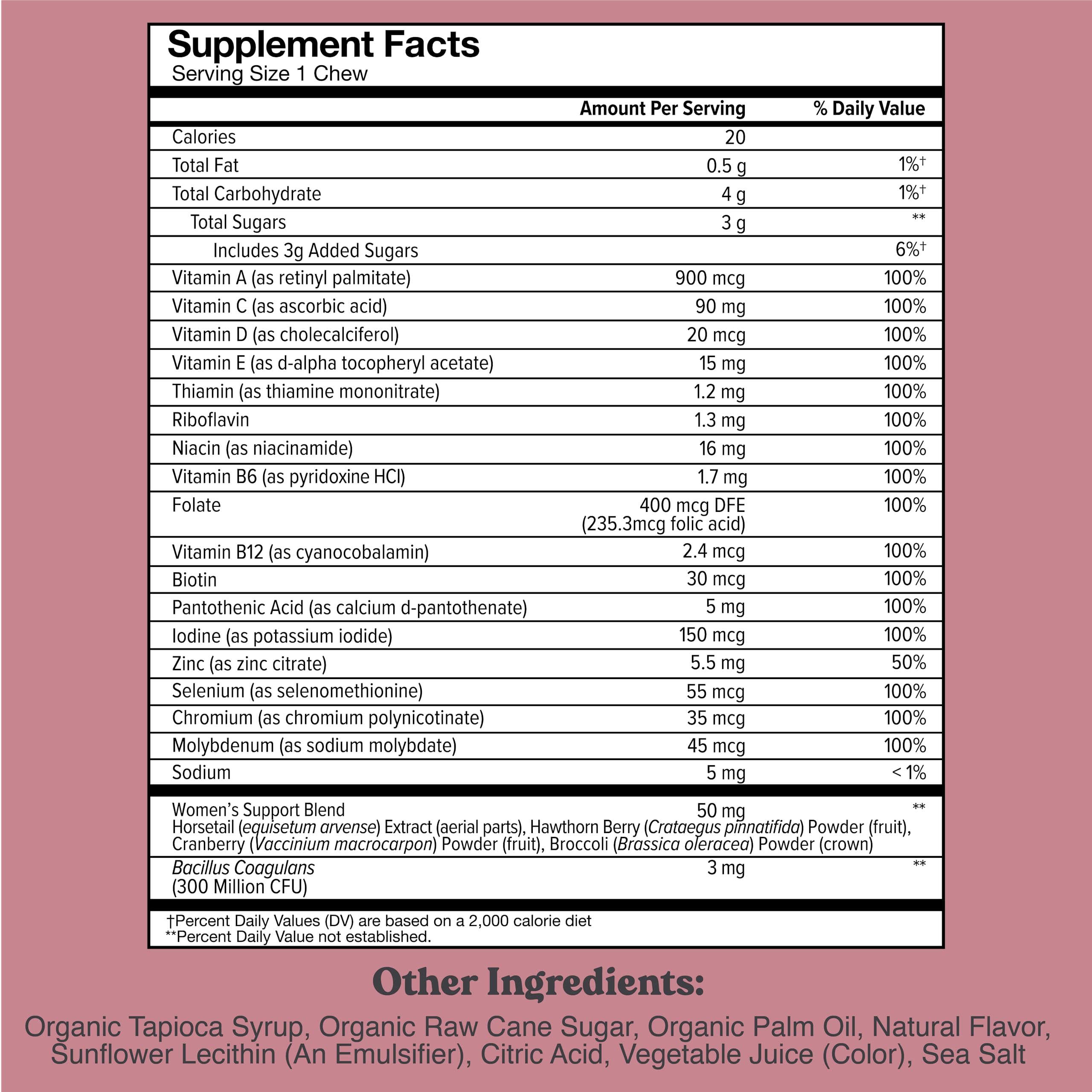 Chewsy Women's Multivitamin Chews, Immune & Energy Support, Vitamins C, B12, A, D, E CHEWSY uk supplements