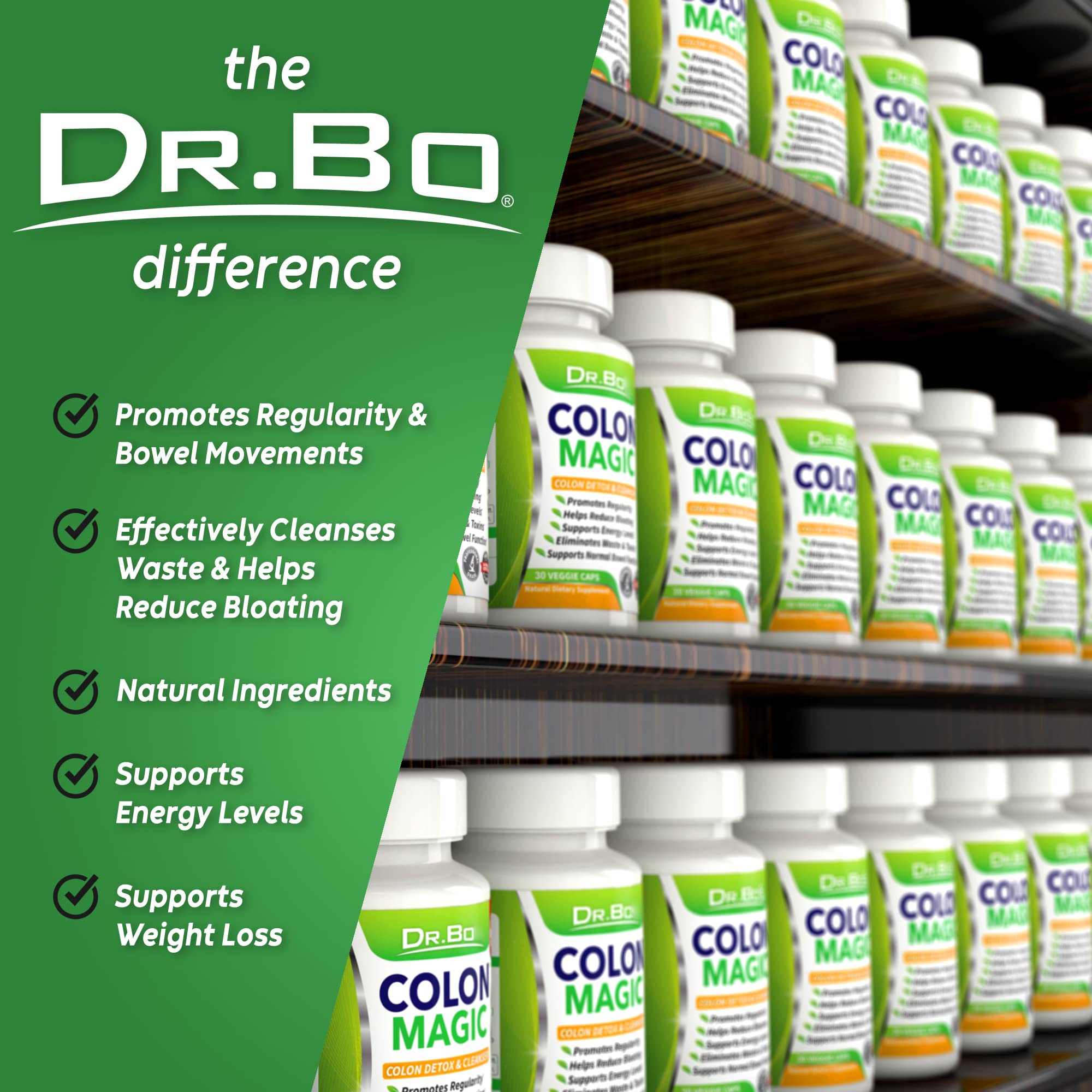 Colon Cleanse Detox Formula - Natural Bowel Cleanser Pills for Intestinal Bloating & Fast Digestive DR. BO uk supplements