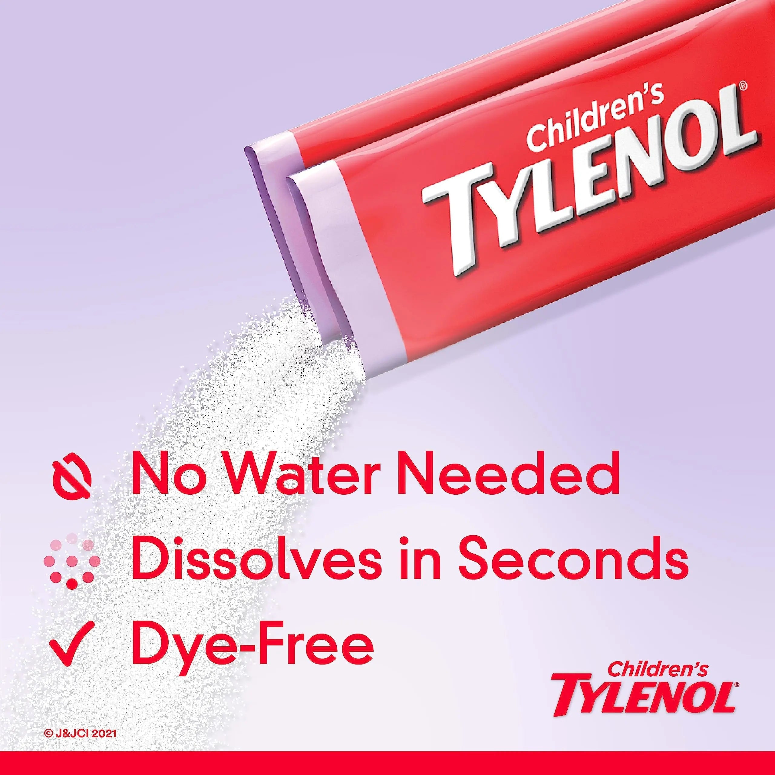 Children's Tylenol Dissolve Packs for Pain Relief, Fever Medication, 160 mg Acetaminophen, Dye Free, Kids' Powder Packets for Cold & Flu Symptom Relief; Wild Berry Flavor, 30 ct.; Pack of 1 Tylenol uk supplements