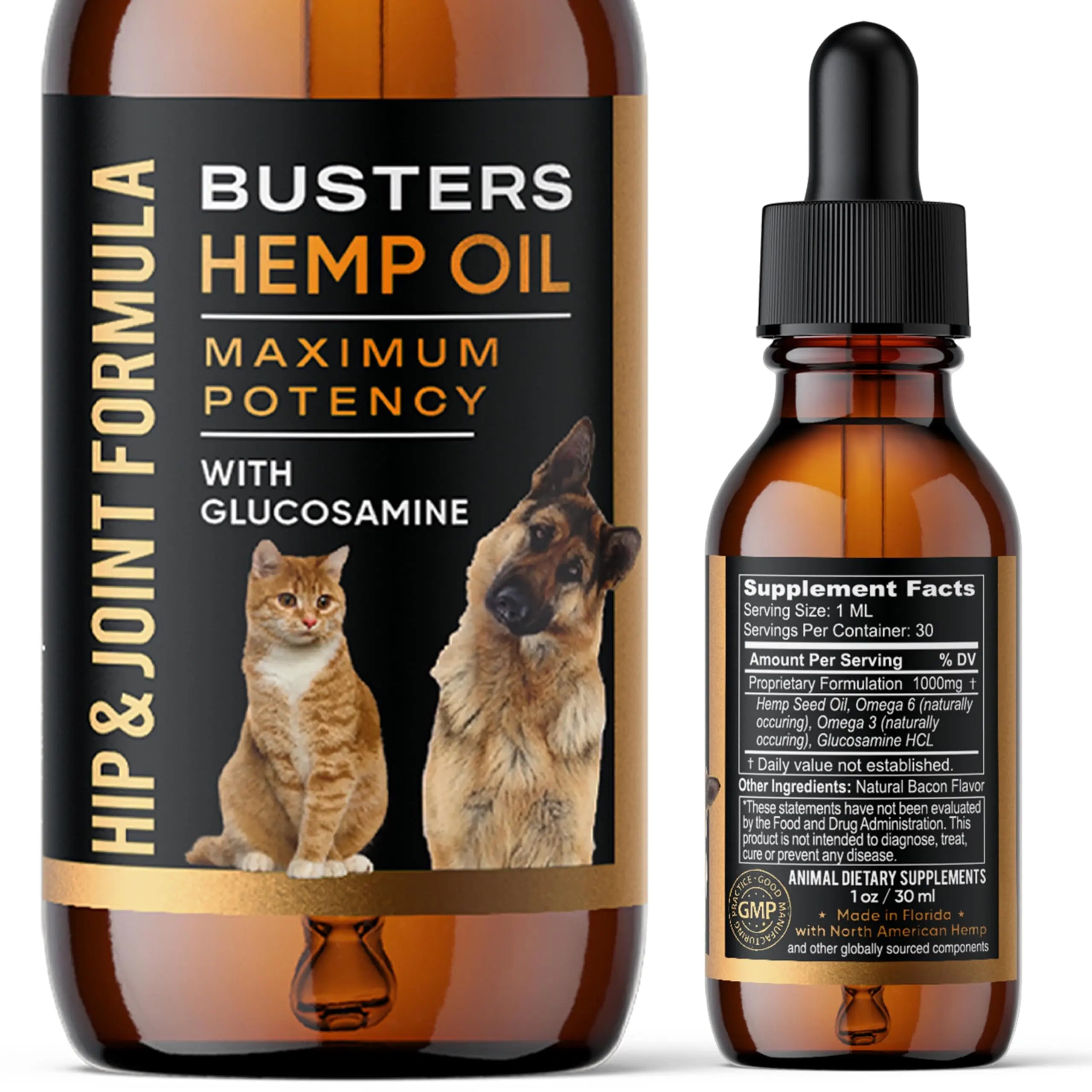 Busters Hip and Joint Hemp Oil Formula enriched with Glucosamine, Pain Relief for Dogs and Pets, Arthritis, and Advanced Mobility Support K2xLabs uk supplements