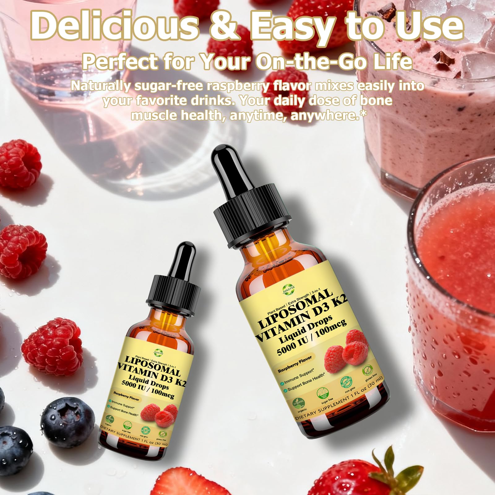 Liquid Vitamin D3 K2 Drops with Calcium Magnesium Omega3, High Potency 5-in-1 D3 K2 Vitamin 5000 IU Supplement for Bone Health, Heart Teeth & Immue, Ultra High Absorption Liposomal D3K2 Plant-Based JUIWEFKK uk supplements