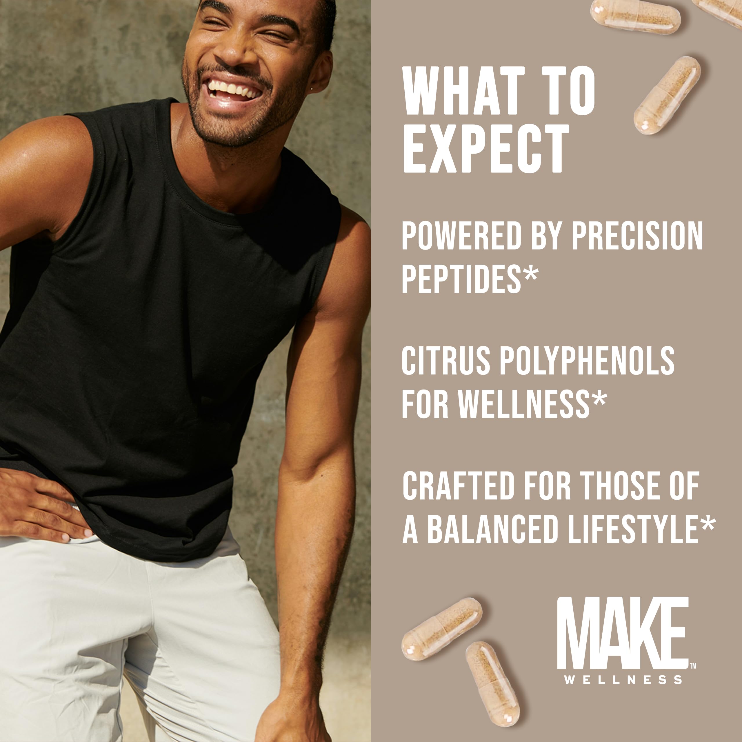 Make Wellness Lean Peptide Supplement | Supports Overall Wellness, Normal Muscle Health & Active Lifestyles | Bioactive Peptide Blend | Clean, Non-GMO Formula | 30 Servings for Daily Nutrition Make Wellness uk supplements