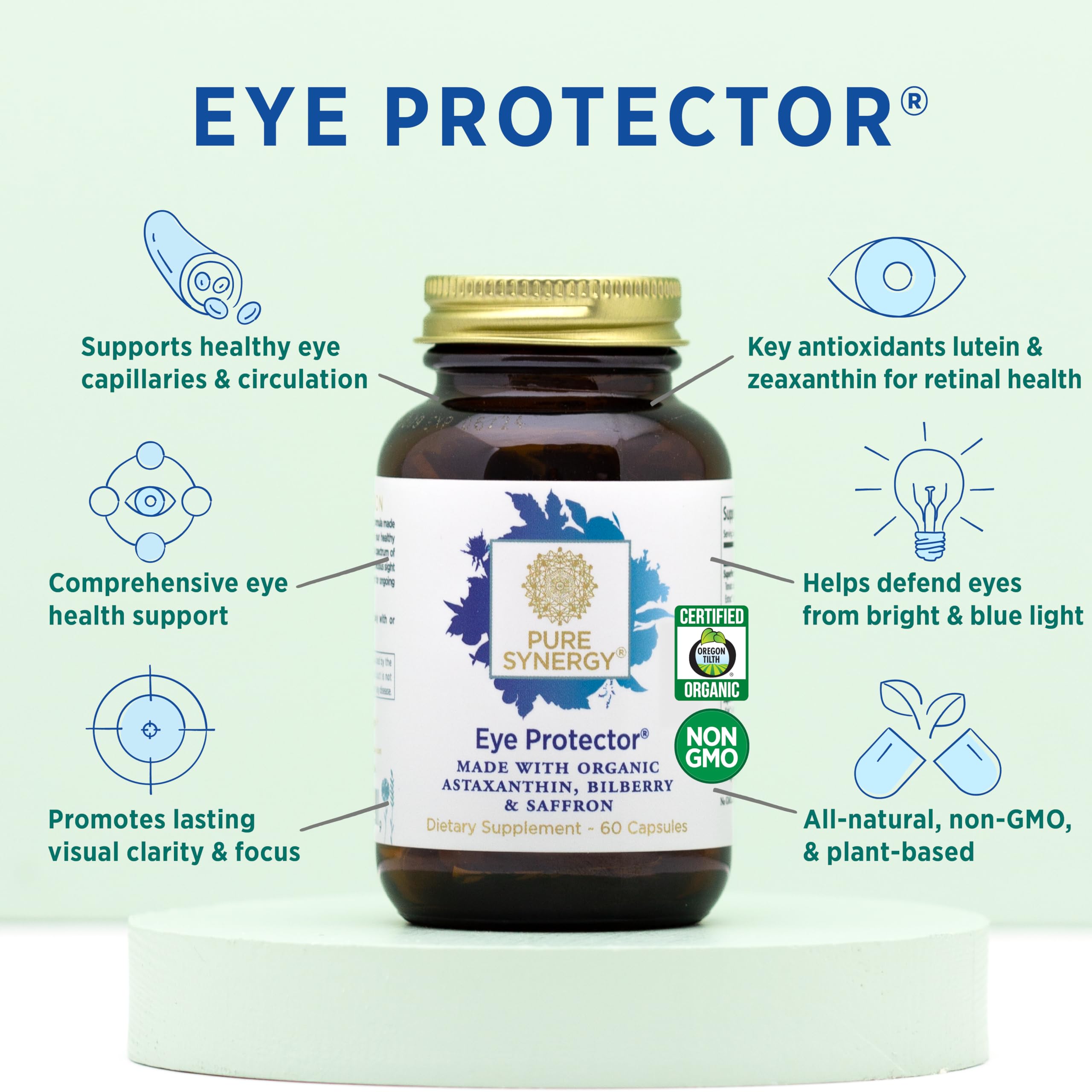 PURE SYNERGY Eye Protector | 100% Natural, Vegan Eye Health Supple PURE SYNERGY uk supplements