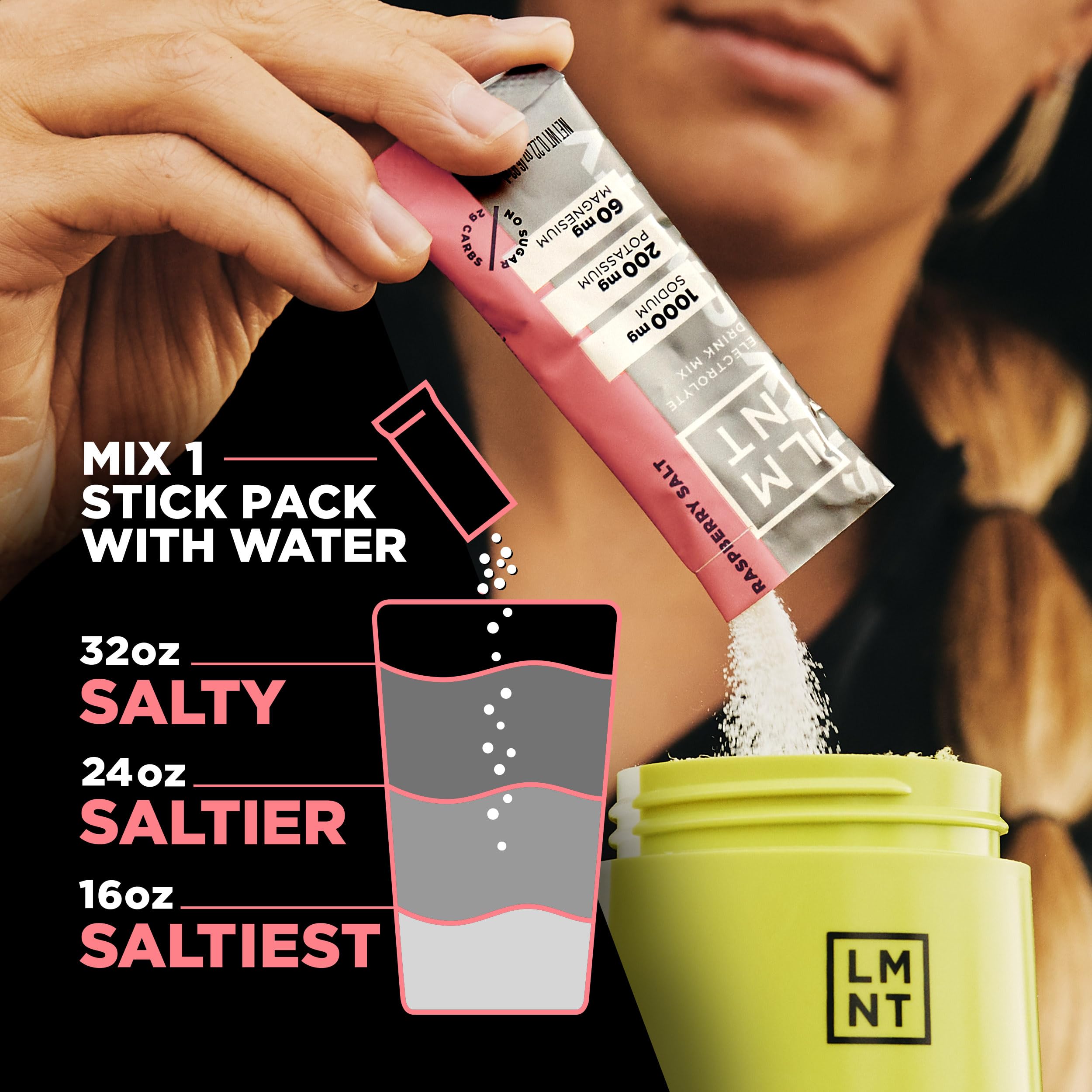 LMNT Zero Sugar Electrolytes - Raspberry Salt | Drink Mix | 30-Count Drink LMNT uk supplements