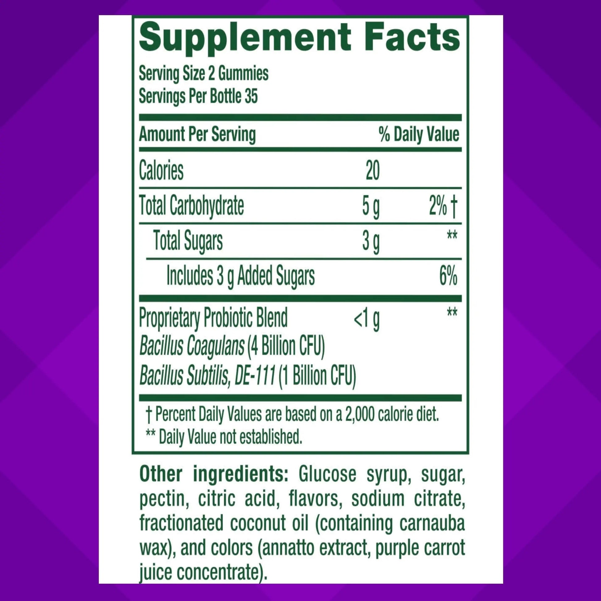 vitafusion Probiotic Gummy Supplements, Raspberry, Peach and Mango Flavors, Probiotic Nutritional Supplements With 5 Billion CFUs Vitafusion uk supplements