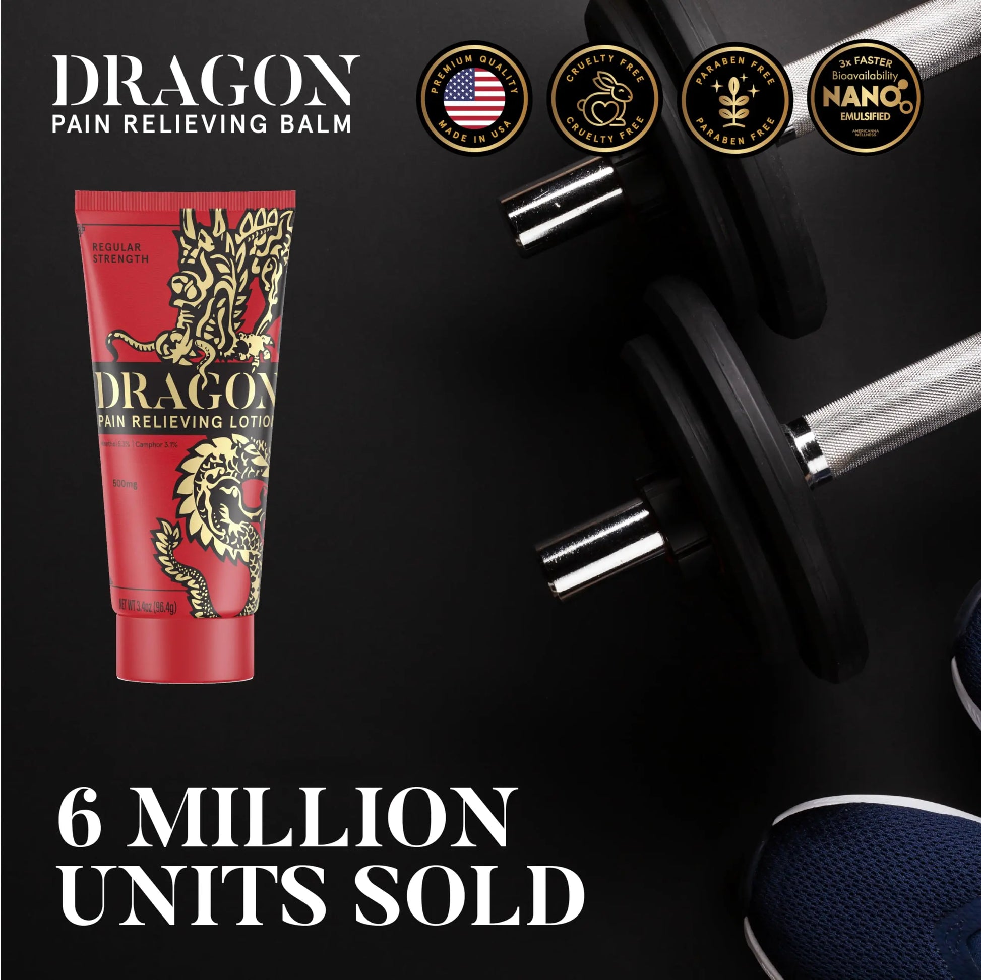 Americanna Wellness Dragon Lotion 3.4oz Regular Red Americanna Wellness uk supplements