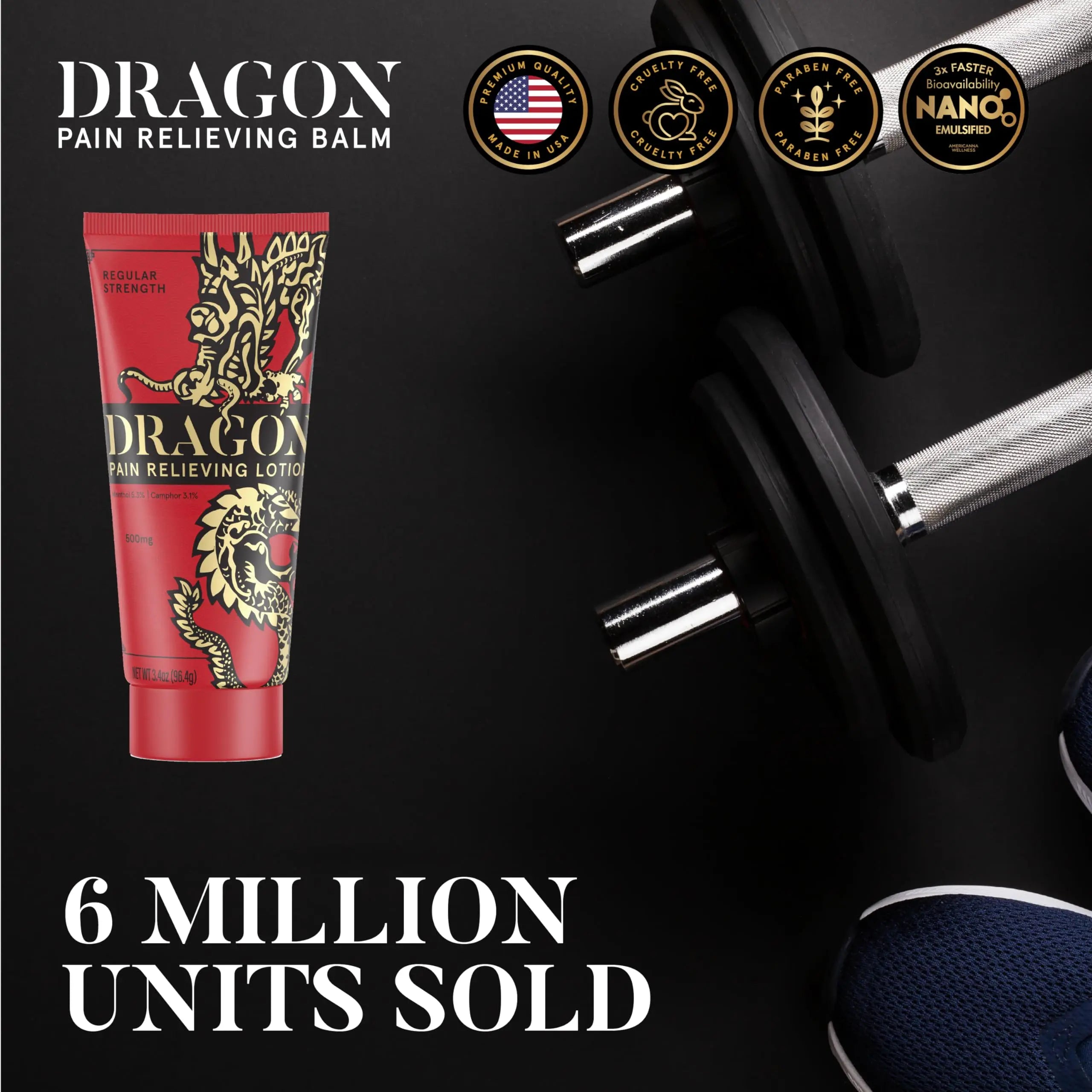 Americanna Wellness Dragon Lotion 3.4oz Regular Red Americanna Wellness uk supplements