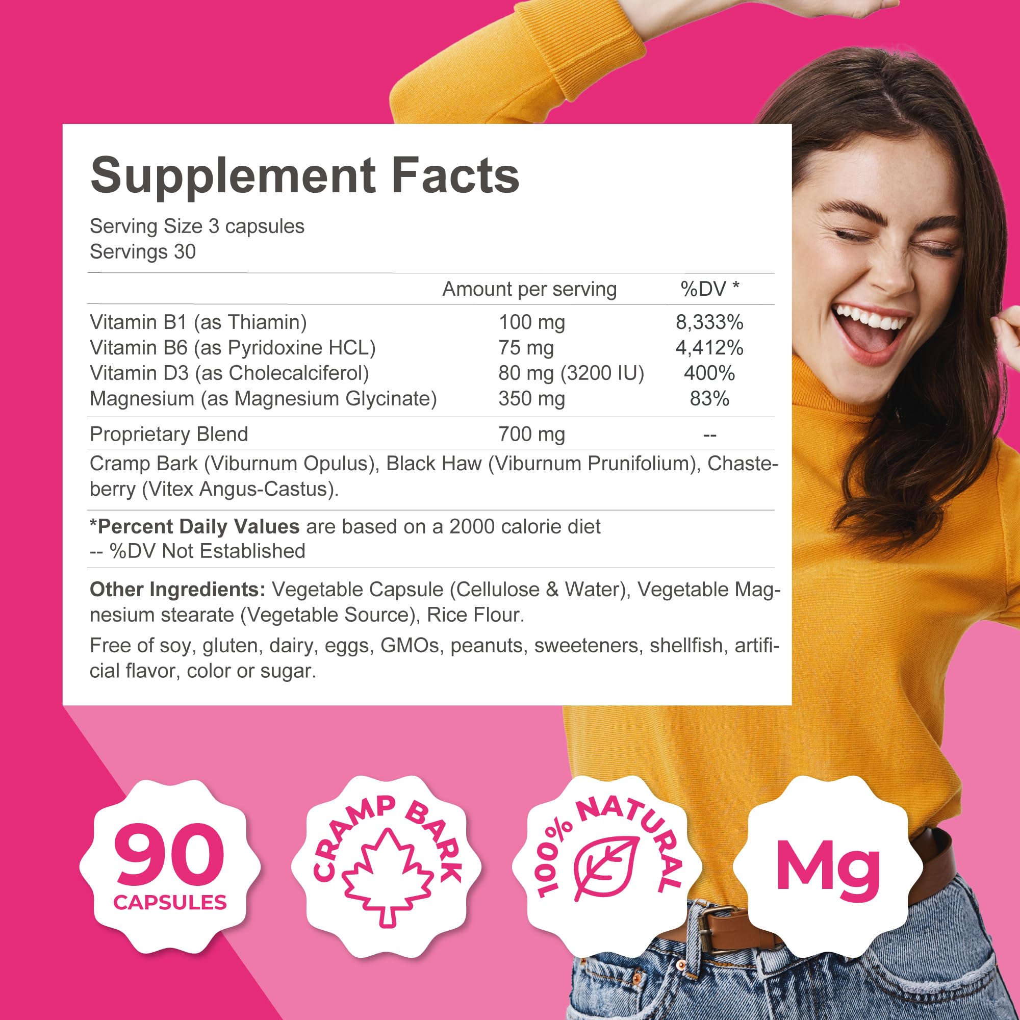 ZENZSUAL Menstrual Zen Natural and Hormone-Free Supplement – Support for Menstrual Cramps, Mood Swings and Period Pain – Diuretic Effect (90 Capsules / 2.7 Oz) ZENZSUAL uk supplements