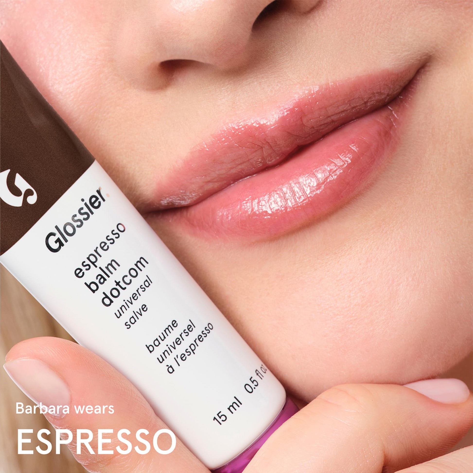 Glossier Balm Dotcom Hydrating Tinted Lip Balm - Universal Salve, Up to 12Hr Moisture for Dry Lips, Cuticles & Skin - Lanolin, Beeswax & Castor Oil - Espresso, Mocha Tint, 15ml Glossier uk supplements