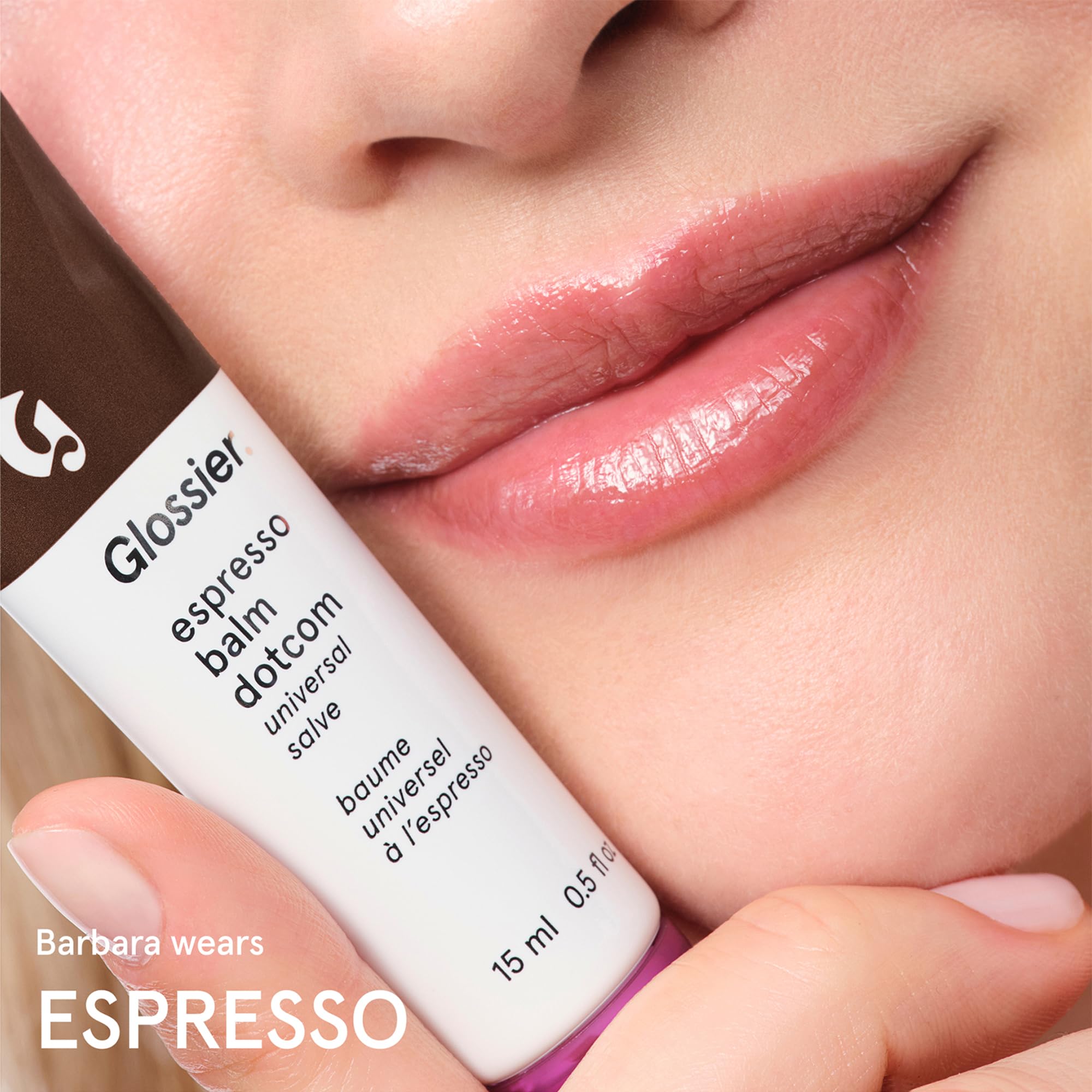 Glossier Balm Dotcom Hydrating Tinted Lip Balm - Universal Salve, Up to 12Hr Moisture for Dry Lips, Cuticles & Skin - Lanolin, Beeswax & Castor Oil - Espresso, Mocha Tint, 15ml Glossier uk supplements