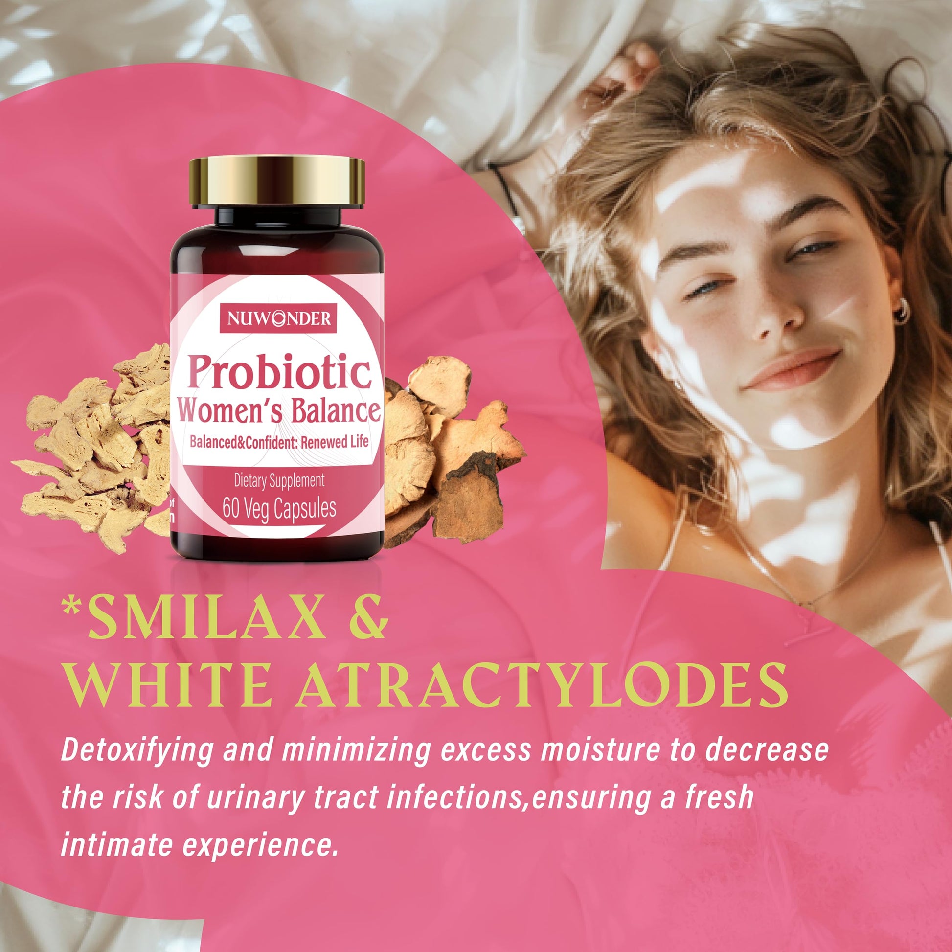 NUWONDER Women's probiotic - Natural Vaginal Support Supplement, Balanced & Confident NUWONDER uk supplements