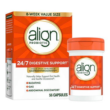 Align Probiotic, 24/7 Digestive Support*§, Probiotics for Women and Men, Probiotics for Digestive Health, Men and Womens Probiotic Capsules Help Relieve Occasional Bloating & Gas*, 56 Capsules Align uk supplements