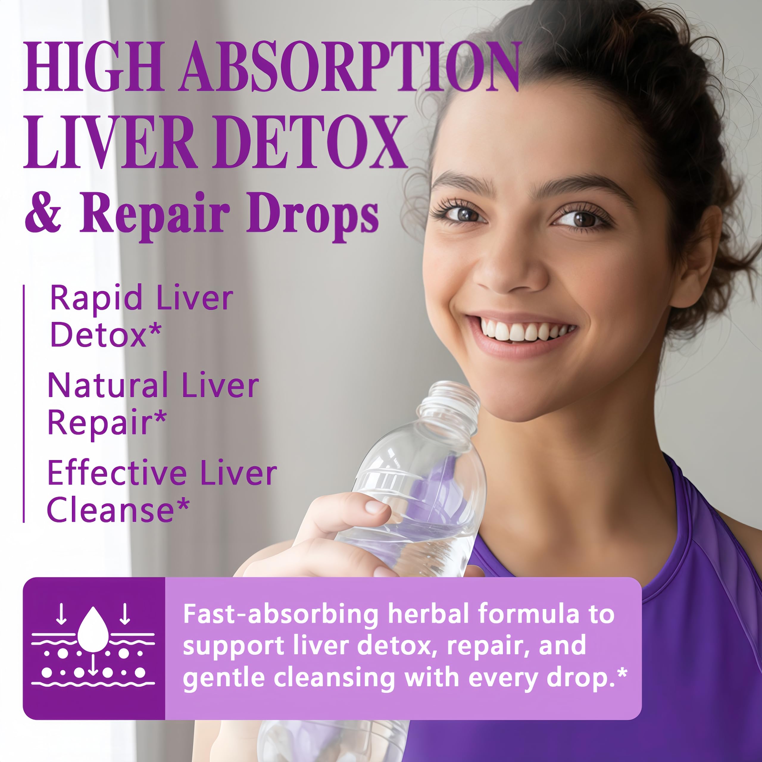 Liver Cleanse Detox & Repair Drops - Liquid Liver Support Tincture with Milk Thistle, Dandelion, Artichoke, TUDCA, NAC, Chanca Piedra - 15-in-1 Advanced Liver Detox Health Supplement - Vegan, Non-GMO HZZYPLANT uk supplements
