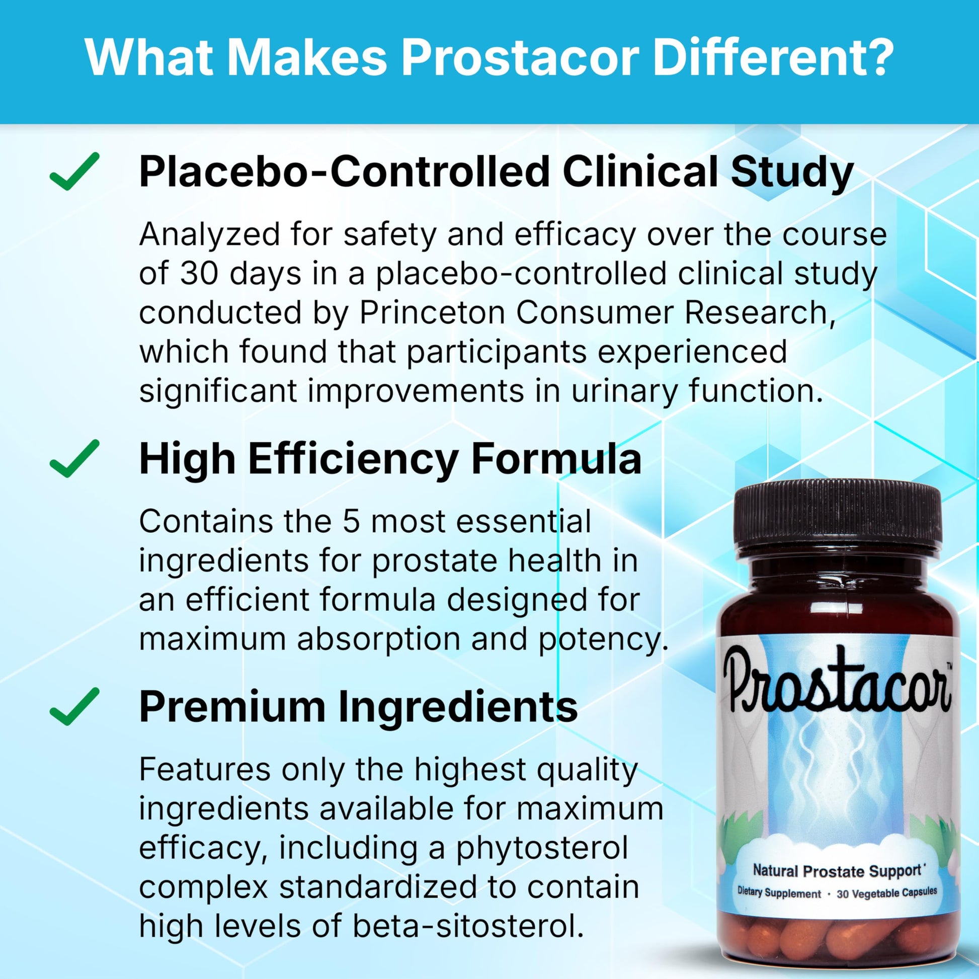 Prostacor - Natural Prostate Support Supplement - Non-GMO, Vegan, Gluten-Free Prostacor uk supplements