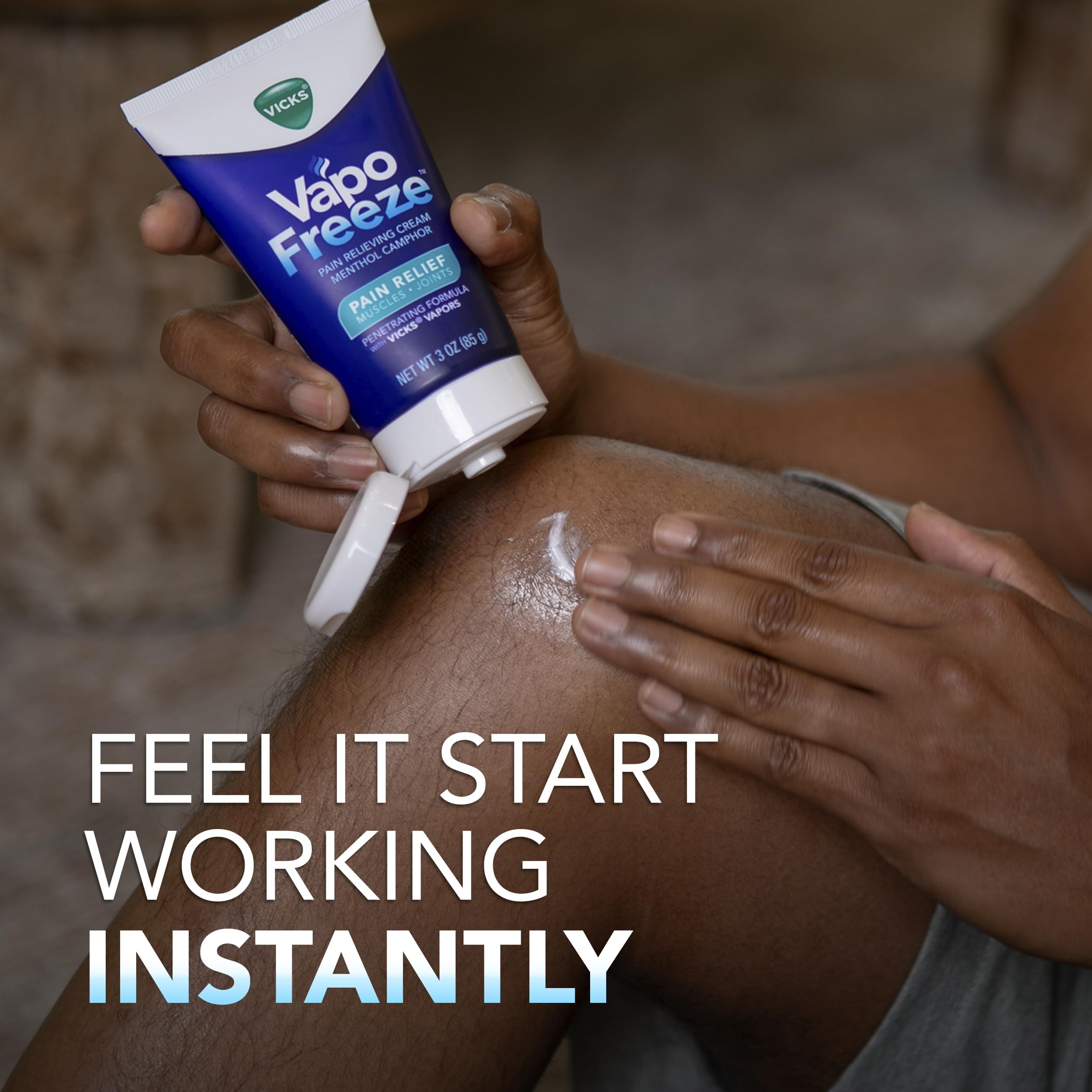 Vicks VapoFreeze Topical Pain Cream 3.0oz, Maximum Strength Menthol+ for Muscle Pain Relief, Joint Pain Relief, Knee Pain Relief, Back Pain Relief, Cream for Pain Relief, Topical Pain Relief Vicks uk supplements
