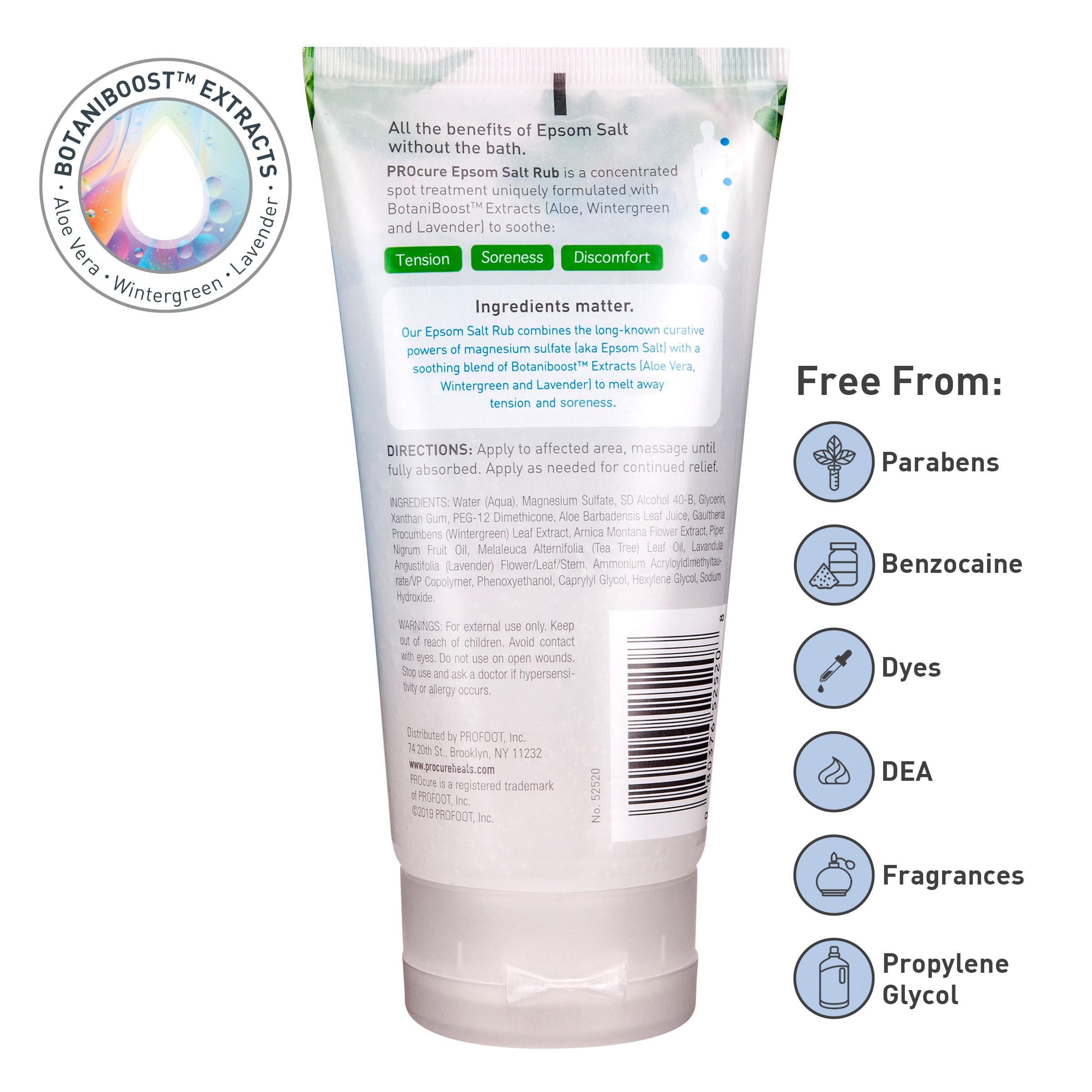PROcure Epsom Salt Rub Gel – Concentrated Muscle Relief with Organic Aloe Vera & Essential Oils for Aches, Soreness & Tension – 2 Pack PROcure uk supplements
