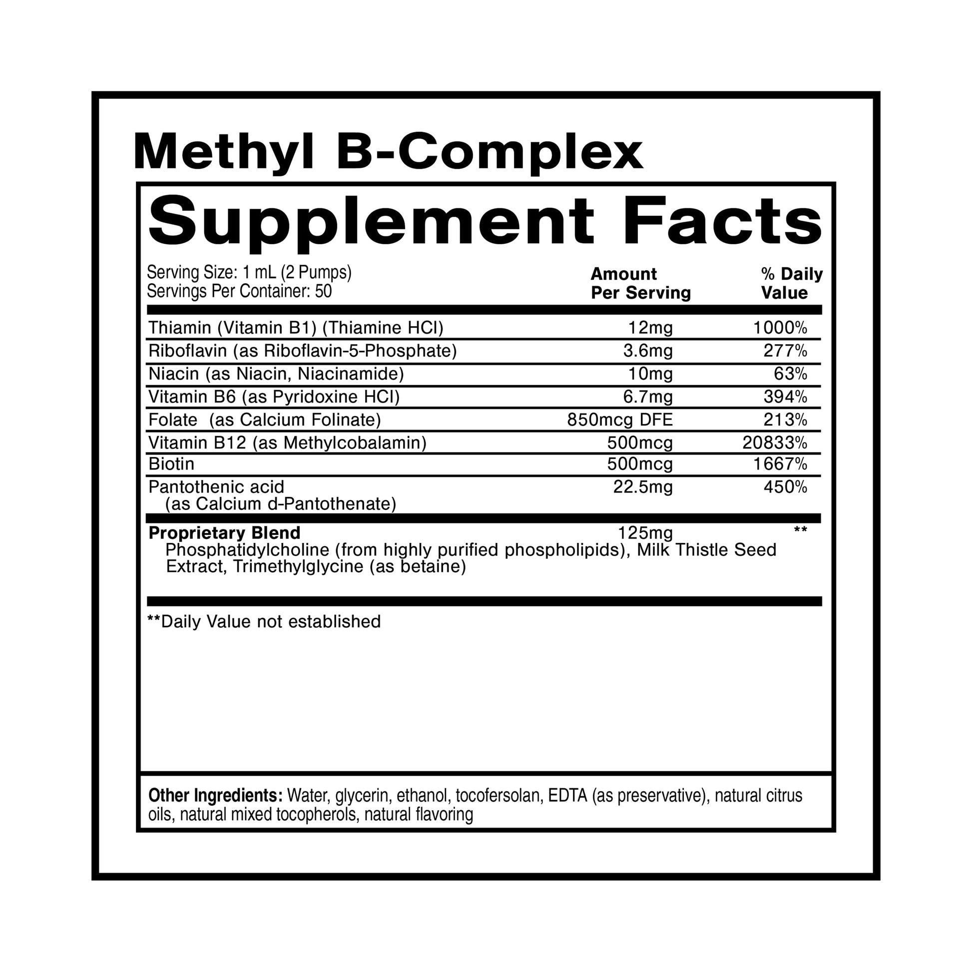 Quicksilver Scientific Methyl B Complex - Liquid Vitamin with Superior Liposomal Absorption of Vitamin B12, Folate, Vitamin B6, Riboflavin, Biotin, Pantothenic Acid, Vitamin B1, Niacin (50 ml) Quicksilver Scientific uk supplements