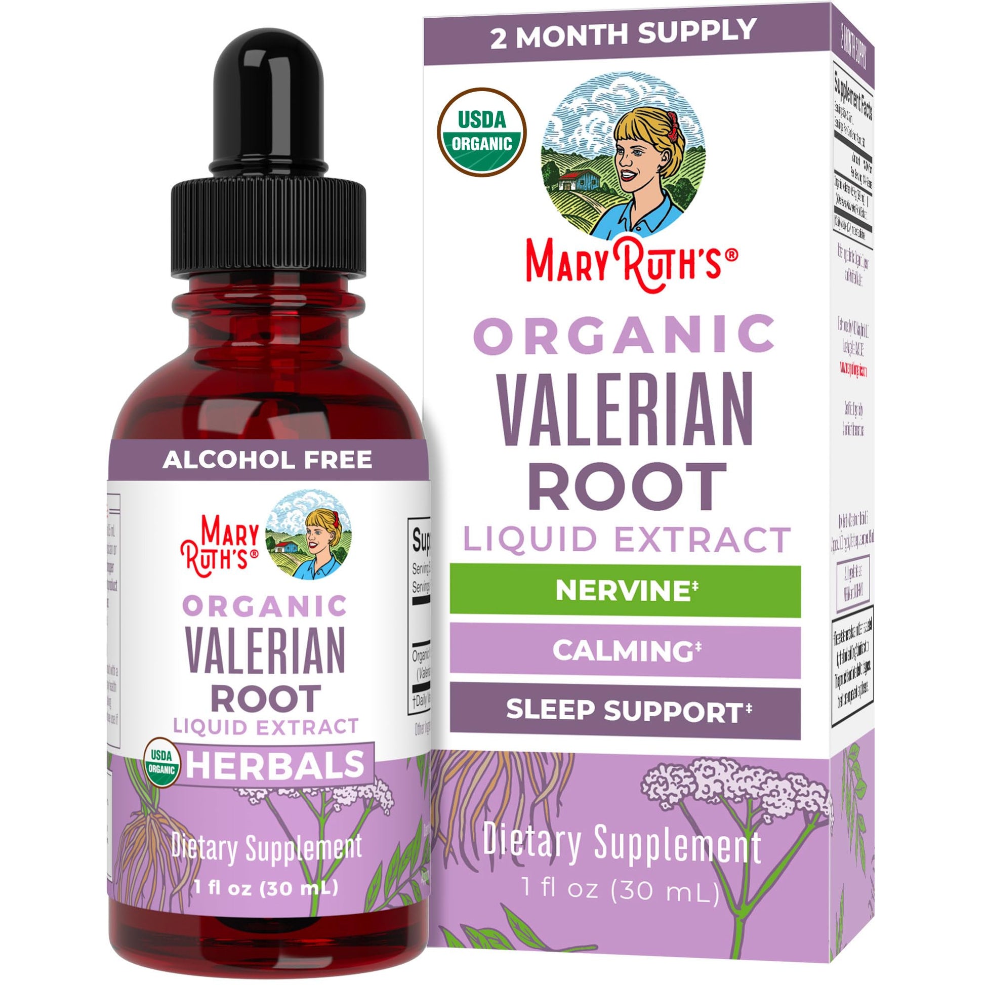 MaryRuth Organics Valerian Root Liquid Drops | 2 Month Supply | Sugar Free | USDA Organic Valerian Root Drops | Support Sleep | Calm and Stress Relief | Vegan | Non-GMO | Gluten Free | 60 Servings MARYRUTH'S uk supplements