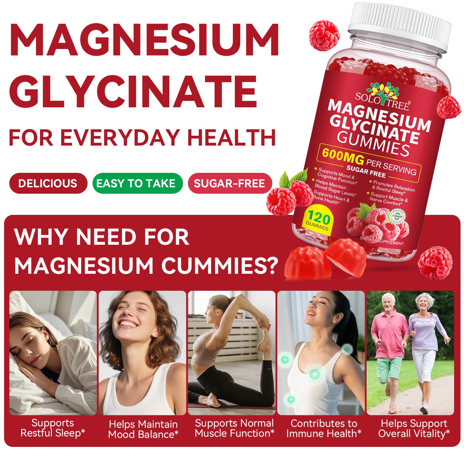 120 Count Magnesium Glycinate Gummies with L-Threonate（600mg Per Serving）,High Absorption Sugar Free Magnesium Potassium Supplement for Relaxation, Stress Relief, and Sleep Support for Adults & Kids WOJBALMN uk supplements