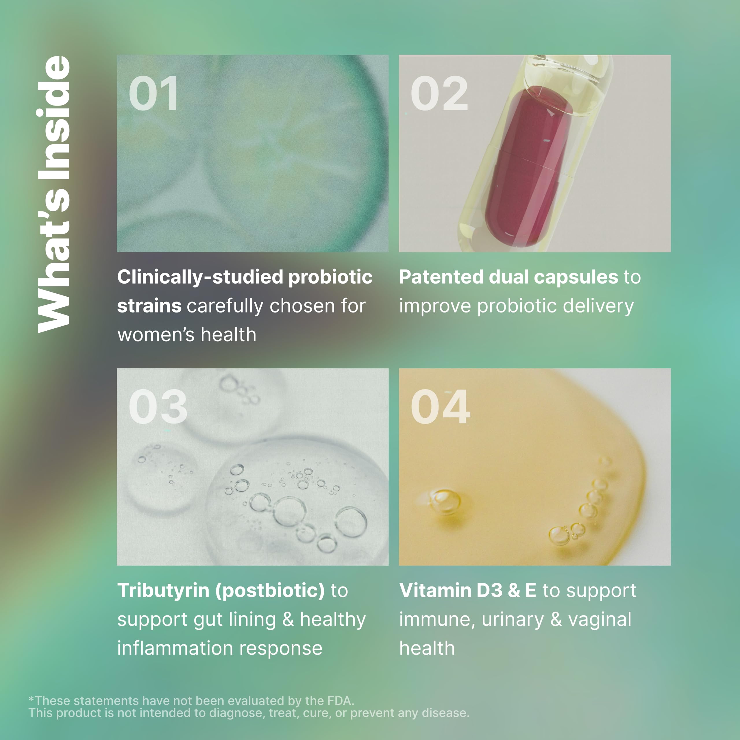 Evvy Women's 3-in-1 Complete Probiotic I Daily Probiotic Supplement to Reduce Bloating I Supports Gut, Urinary & Vaginal Health | Includes Vaginal Probiotics for Feminine Care | 30 Day Supply Evvy uk supplements
