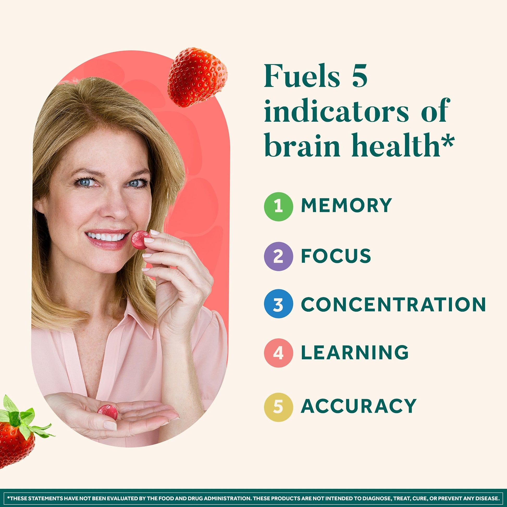 NEURIVA Original Brain Supplement for Memory, Focus & Concentration + Learning & Accuracy with Clinically Tested Nootropics Phosphatidylserine and Neurofactor, Strawberry Flavor, 50 Gummies NEURIVA uk supplements