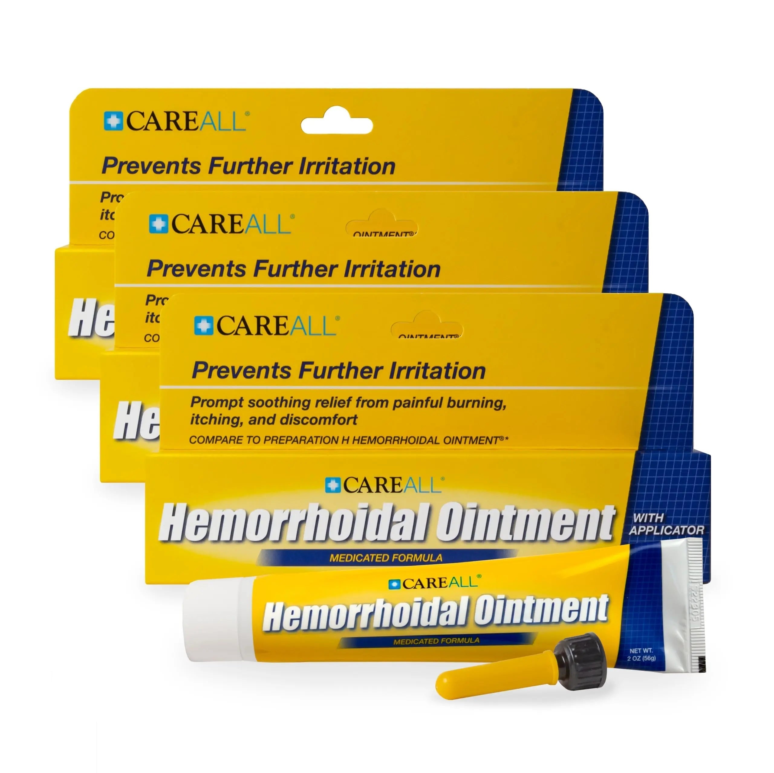 CareAll Hemorrhoidal Ointment 2.0 oz with Applicator (3 Pack). Helps Relieve Burning, Itching, and Discomfort Associated with Inflamed Hemorrhoidal Tissues. Dye, Phthalate, and Fragrance Free CareAll uk supplements