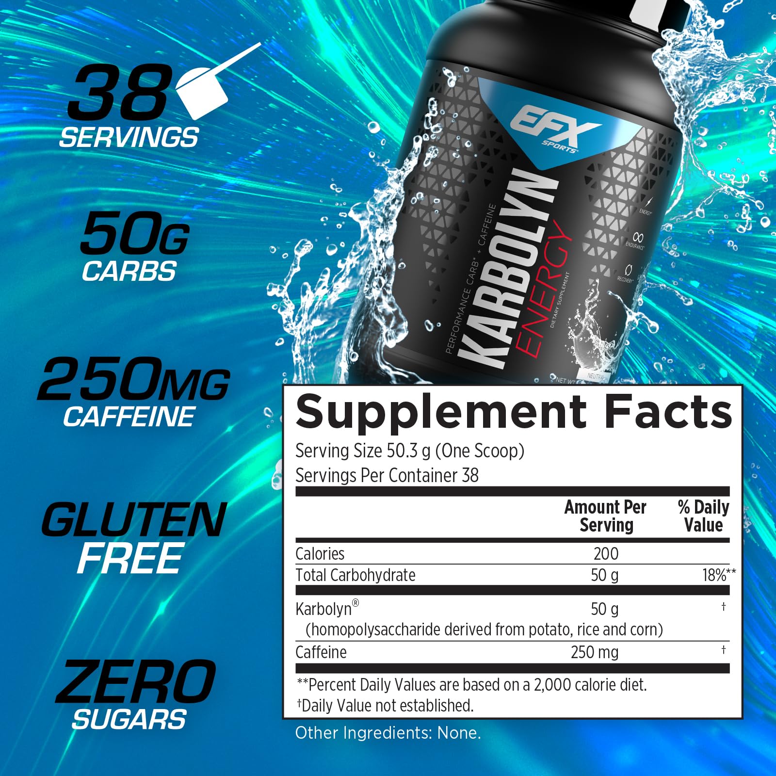 EFX Sports Karbolyn Energy | Performance Carbohydrate Powder + Caffeine | Carb Load EFX Sports uk supplements