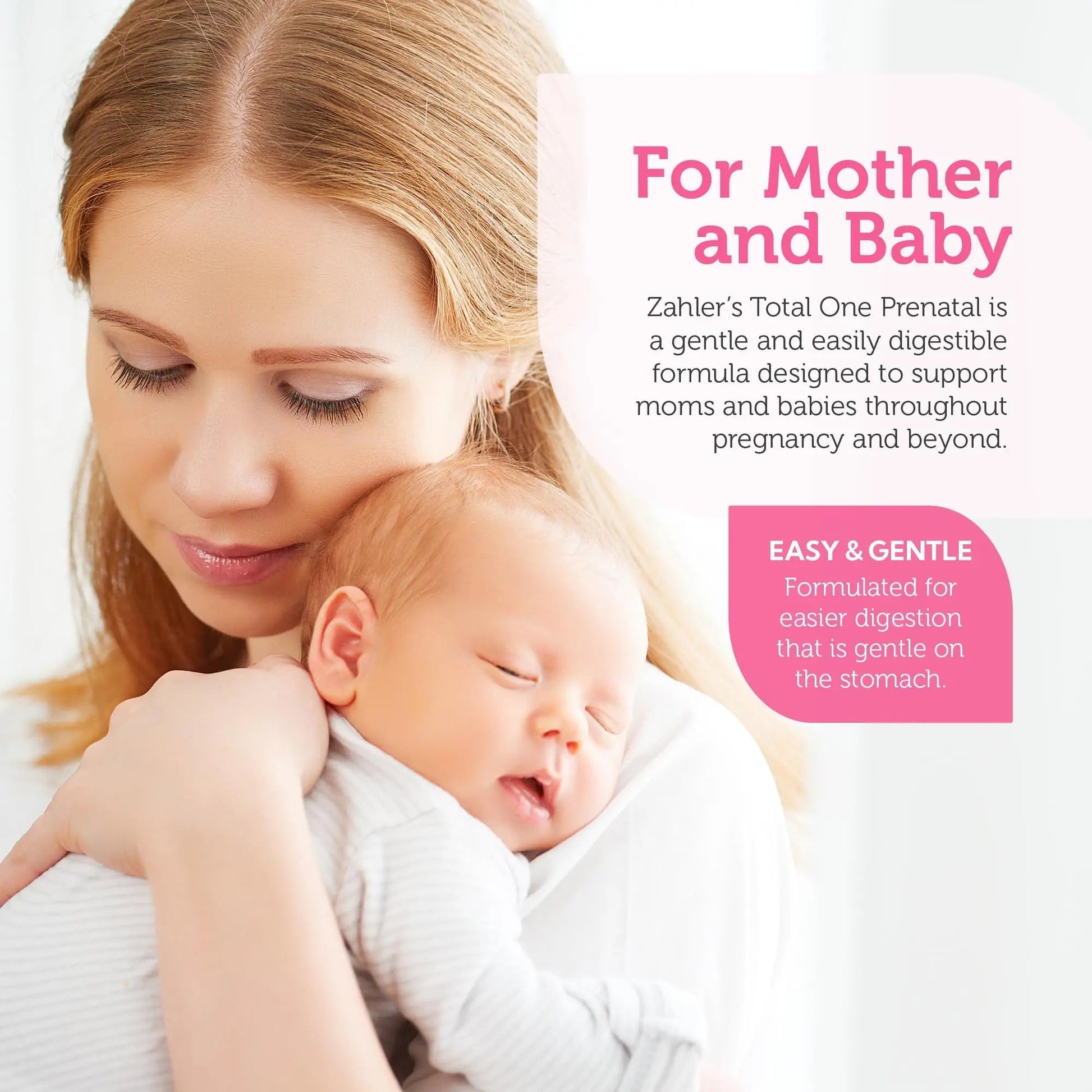 Zahler - Total One Prenatal Vitamins for Women (120 Count) Daily Multi Vitamin Prenatals with Folic Acid, Iron, Zinc Zahler uk supplements