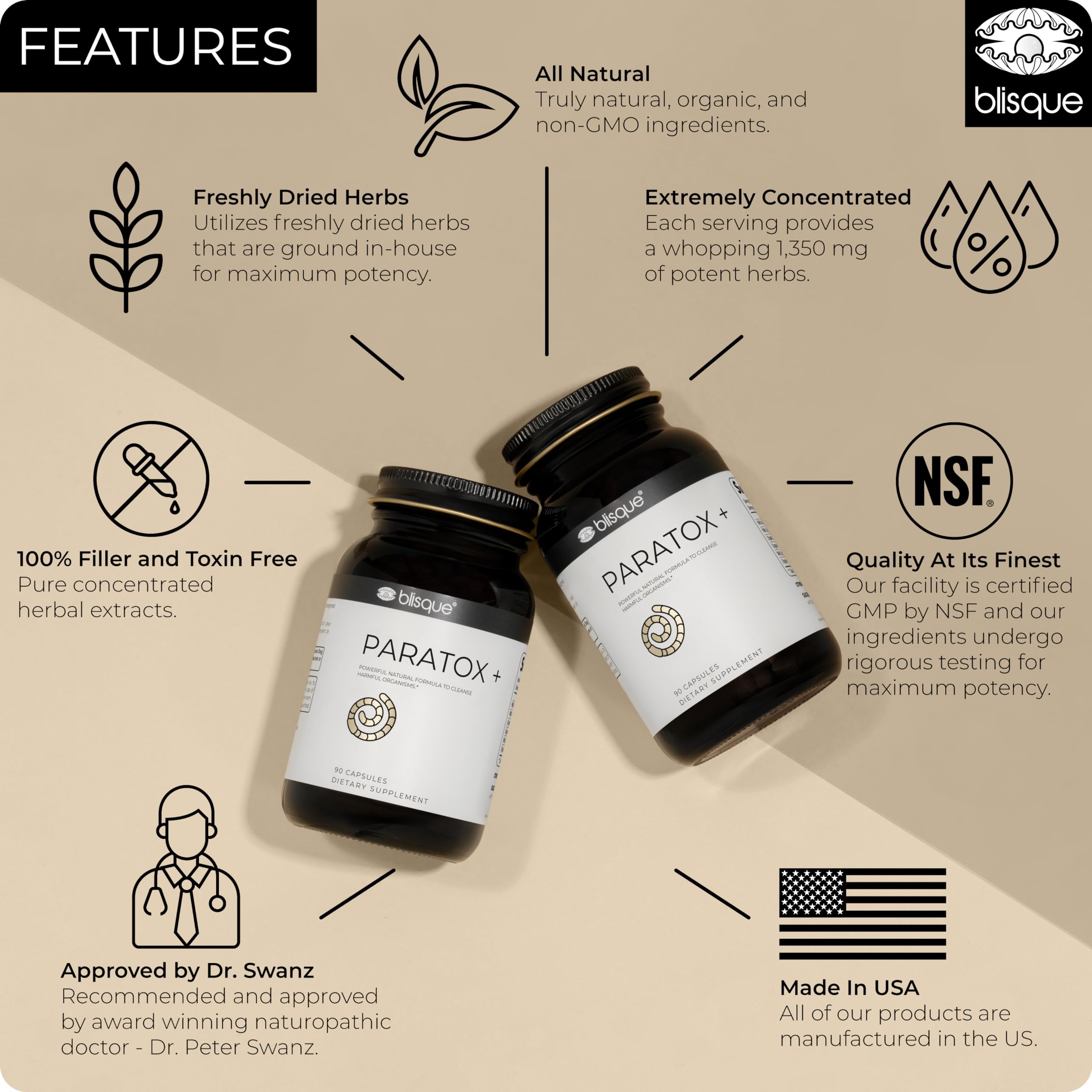 Blisque – Natural para Cleanse Support Supplement to Eliminate Harmful Organisms Blisque uk supplements