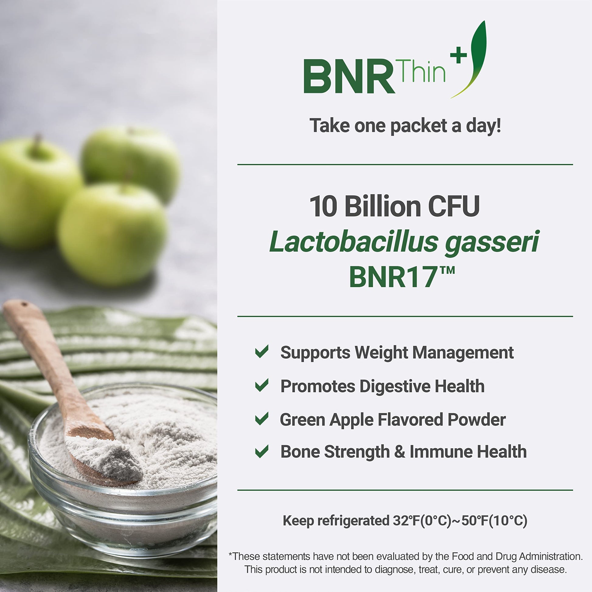BNRThin Plus, Weight Management Probiotic Powder, 10 Billion CFU Guaranteed, Lactobacil AceBiome uk supplements