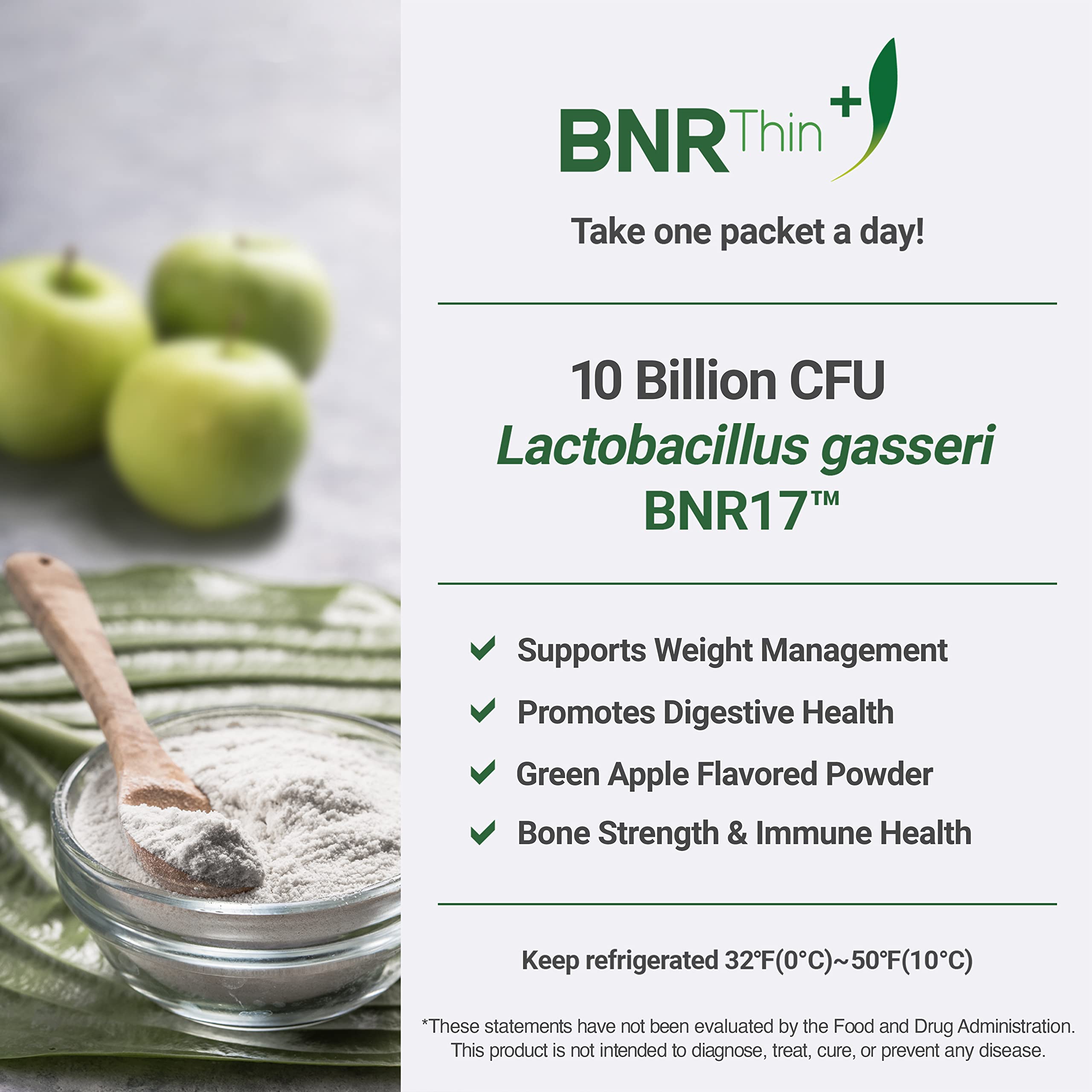 BNRThin Plus, Weight Management Probiotic Powder, 10 Billion CFU Guaranteed, Lactobacil AceBiome uk supplements
