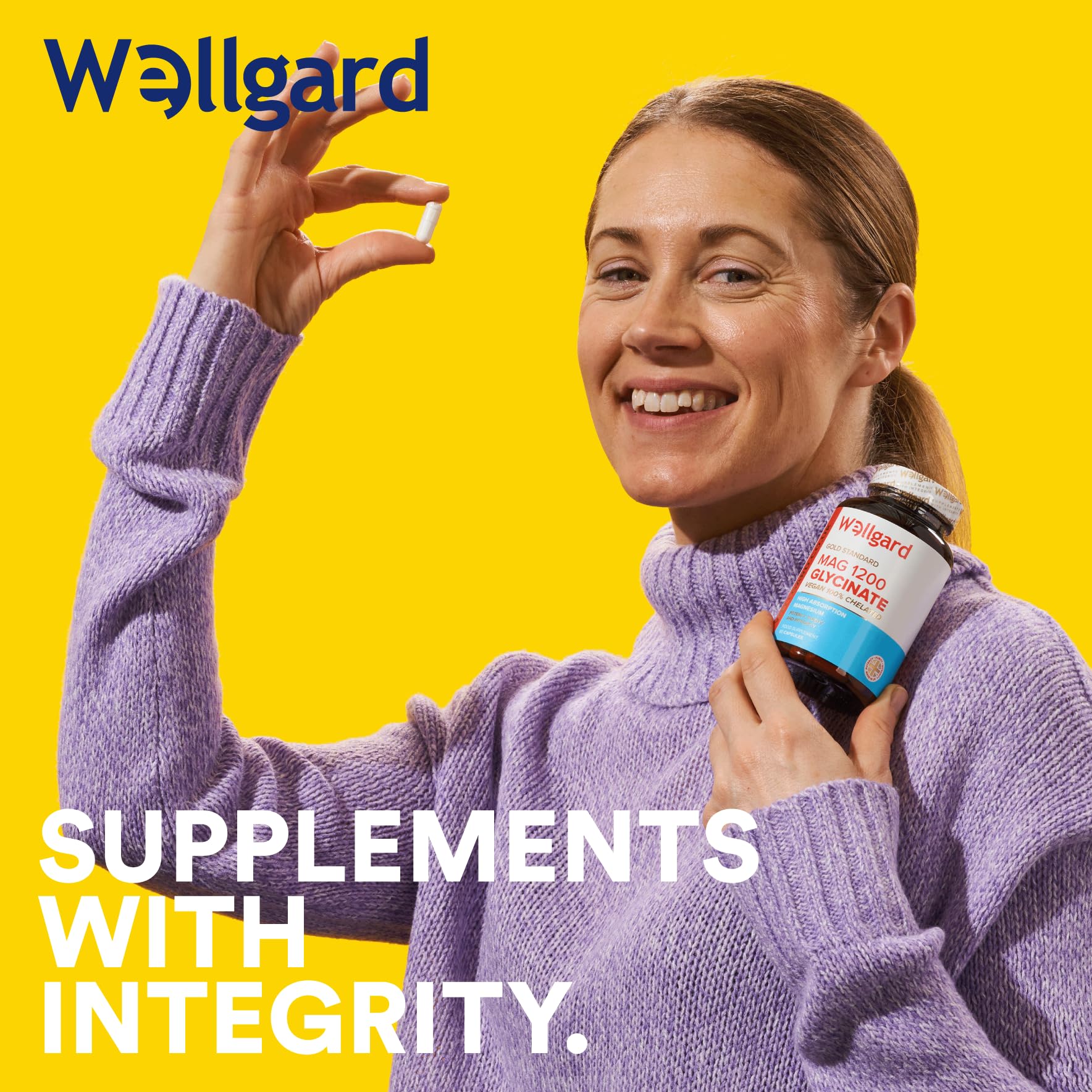 Wellgard Magnesium Glycinate, Mag 1200, High Strength Magnesium Bisglycinate Wellgard uk supplements
