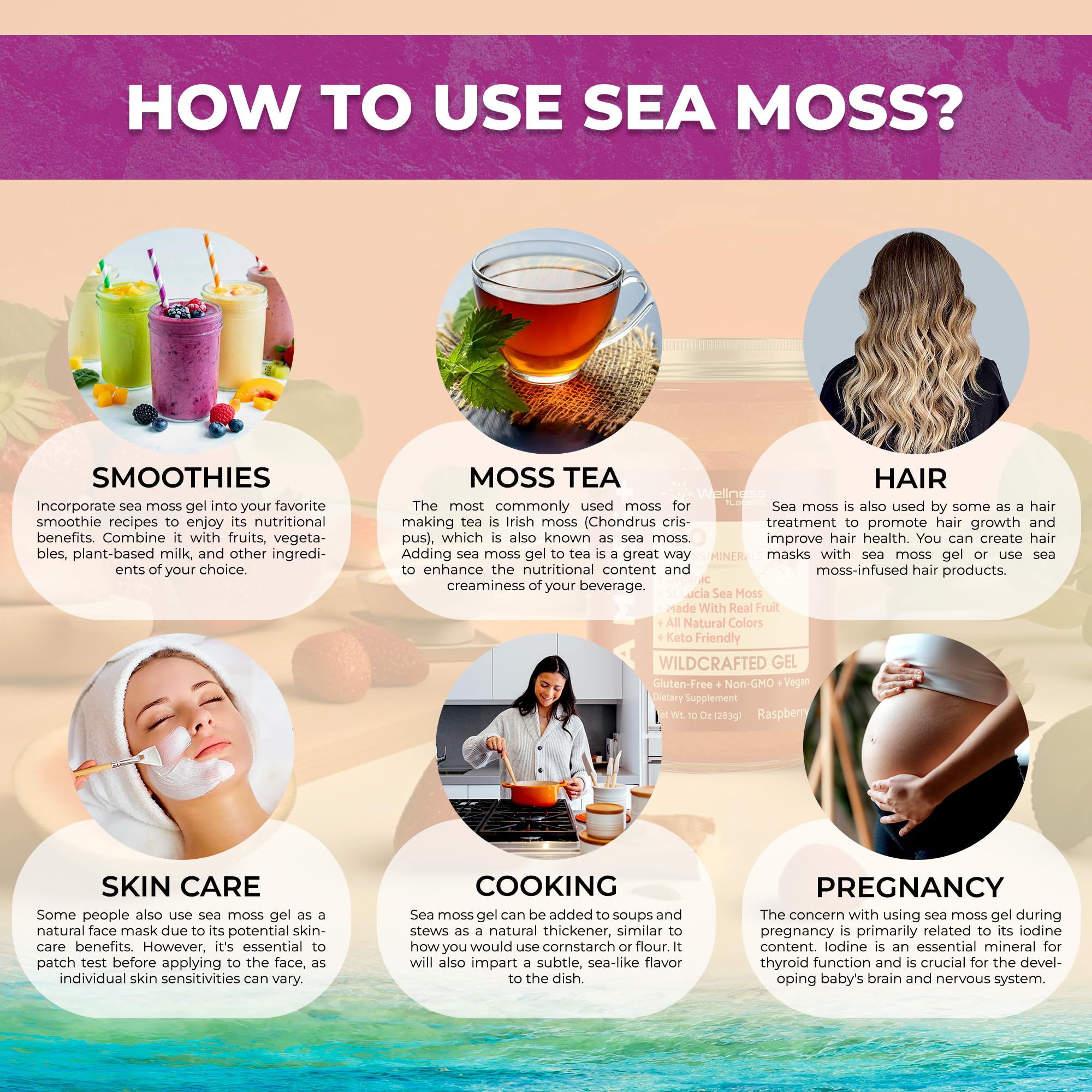 WELLNESS LABSRX Irish Sea Moss Gel Raw - Wildcrafted Superfood Seamoss Gel - Elderberry Flavor, Vitamin and Mineral-Rich from Pristine Caribbean Waters, Immune and Digestive Health Support - 10 oz. WELLNESS LABSRX uk supplements